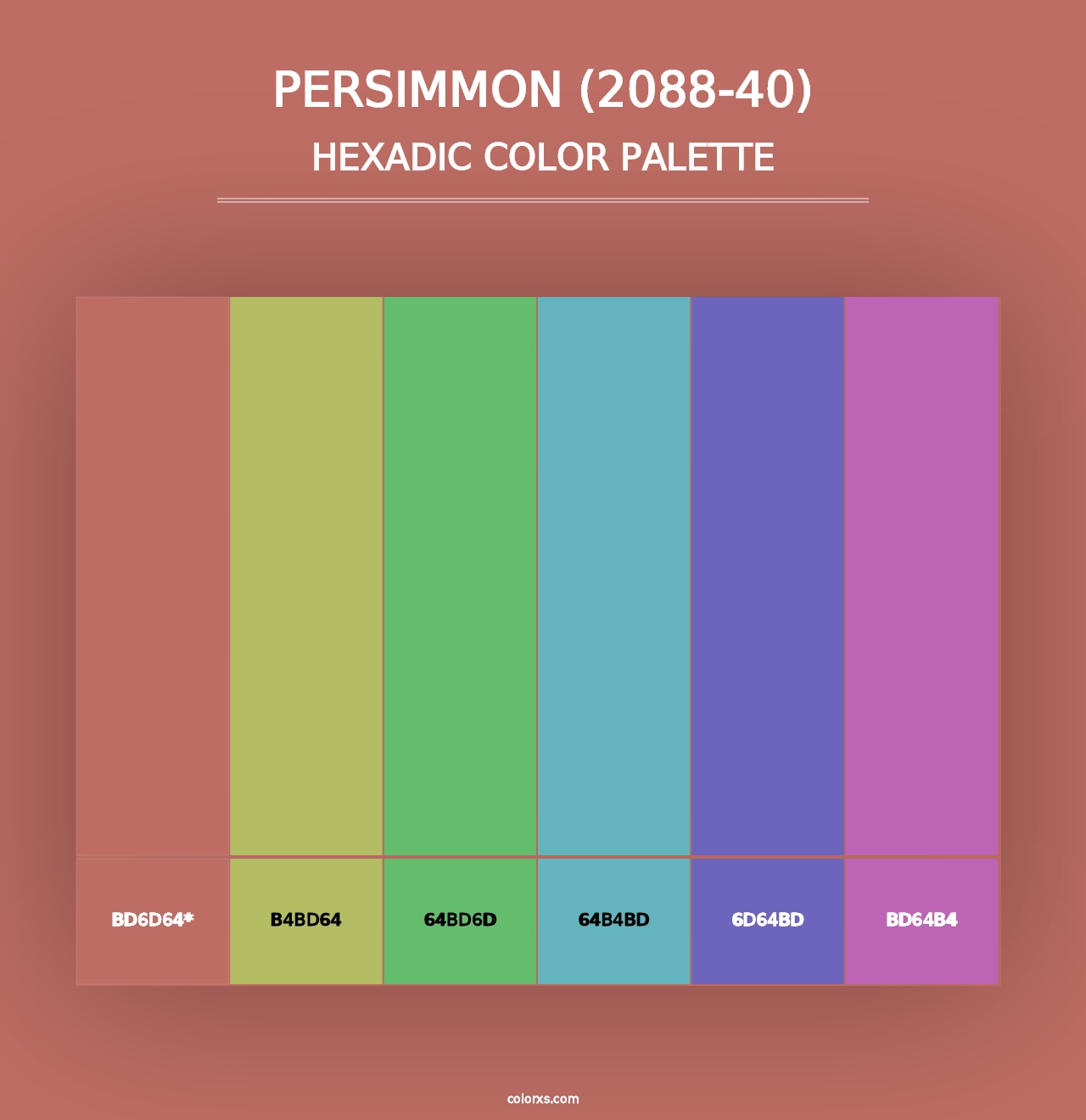 Persimmon (2088-40) - Hexadic Color Palette