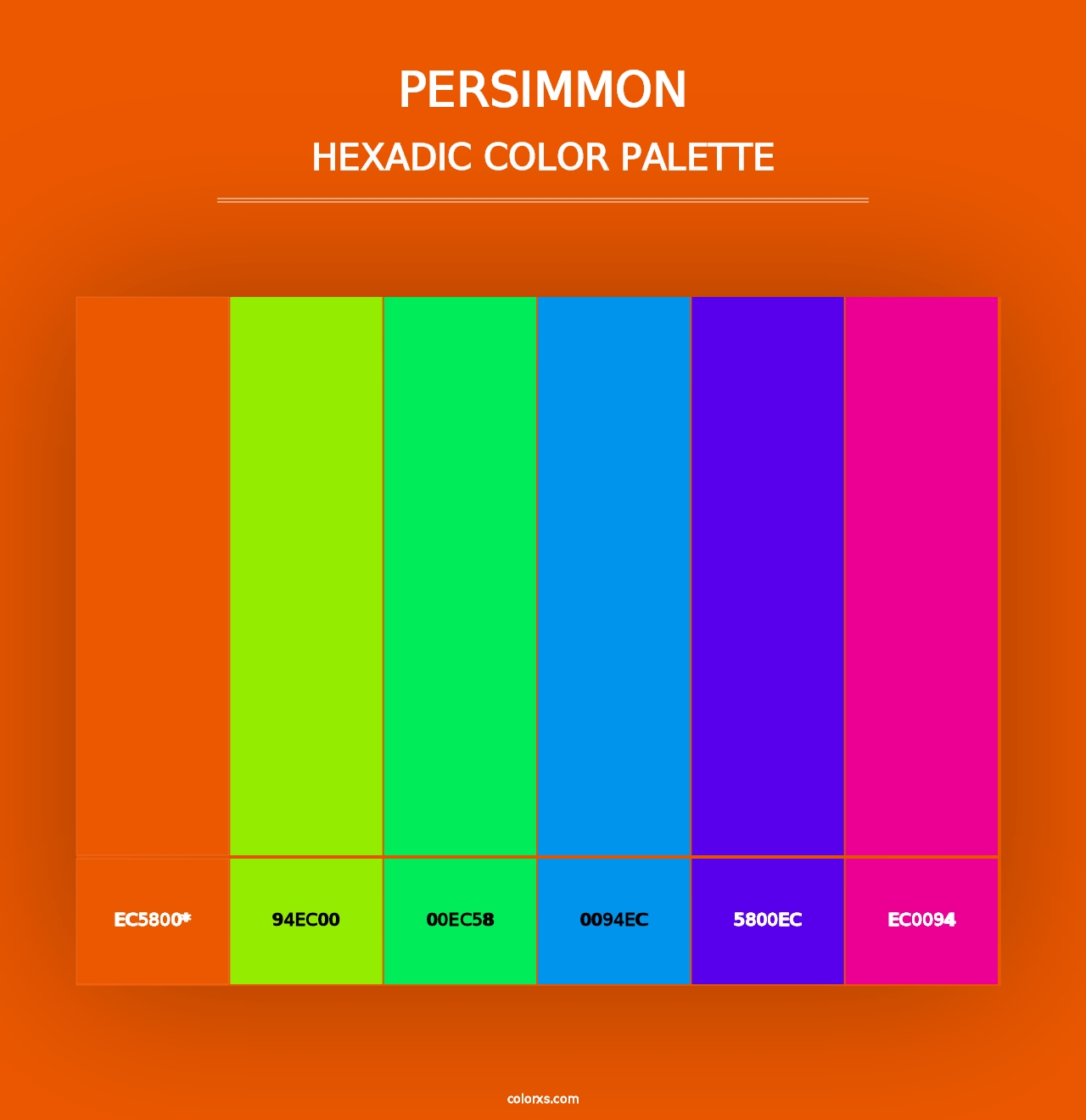 Persimmon - Hexadic Color Palette