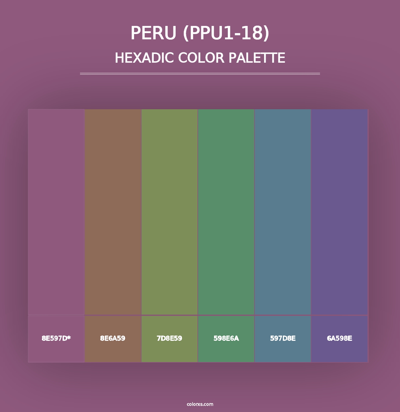 Peru (PPU1-18) - Hexadic Color Palette