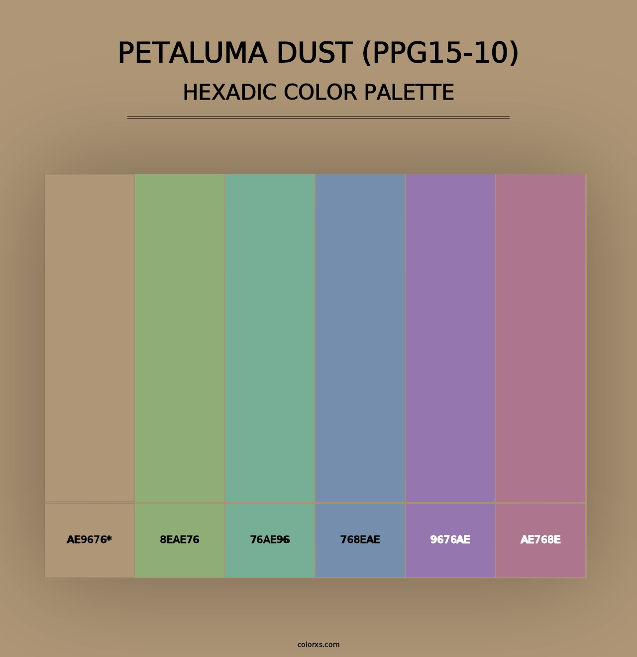 Petaluma Dust (PPG15-10) - Hexadic Color Palette