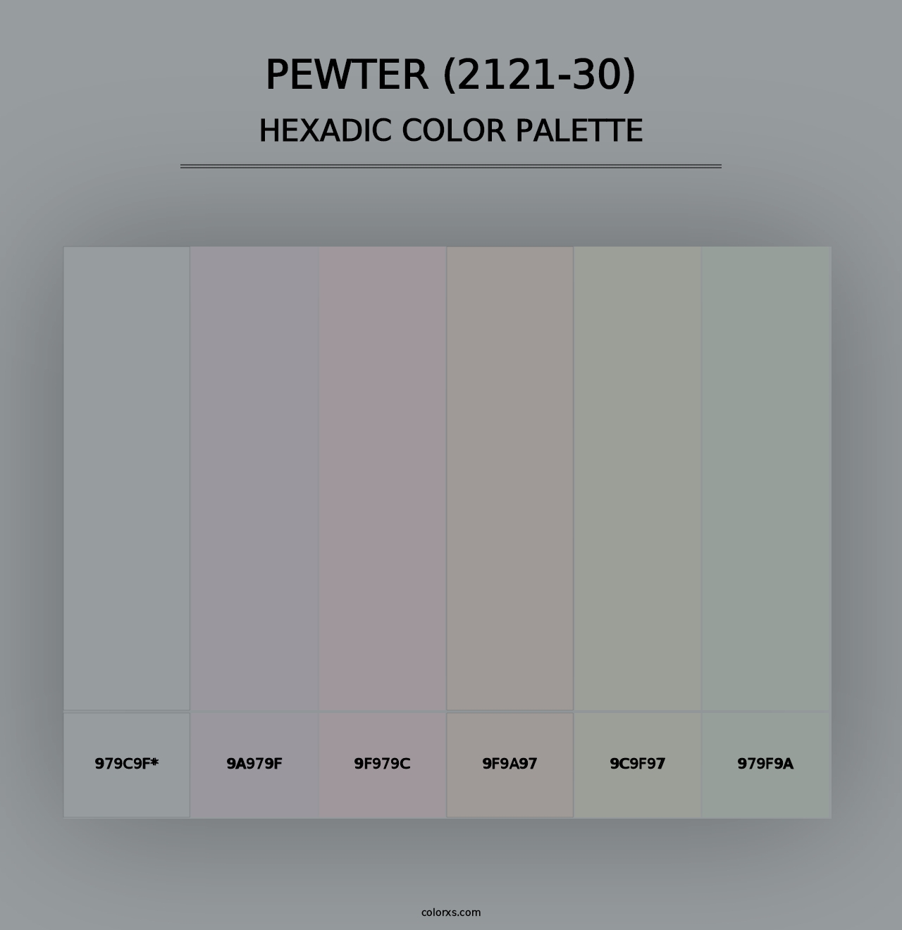 Pewter (2121-30) - Hexadic Color Palette