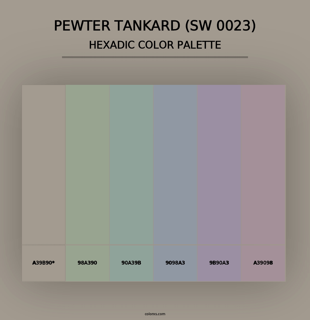 Pewter Tankard (SW 0023) - Hexadic Color Palette