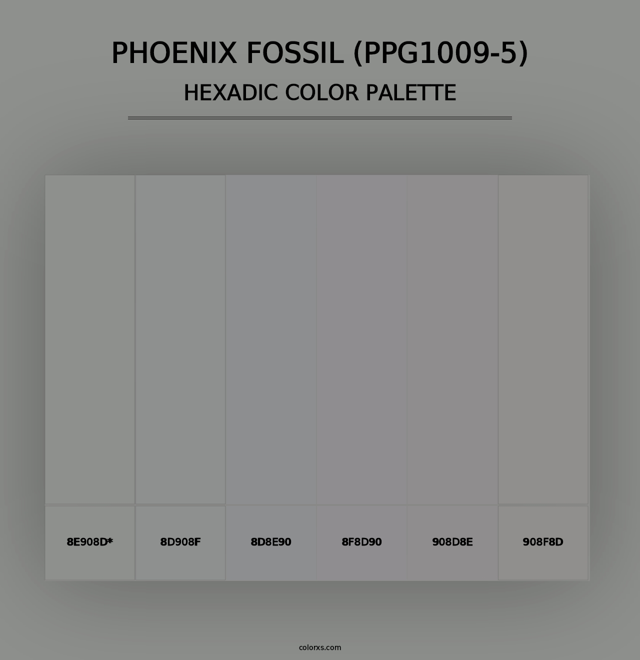 Phoenix Fossil (PPG1009-5) - Hexadic Color Palette