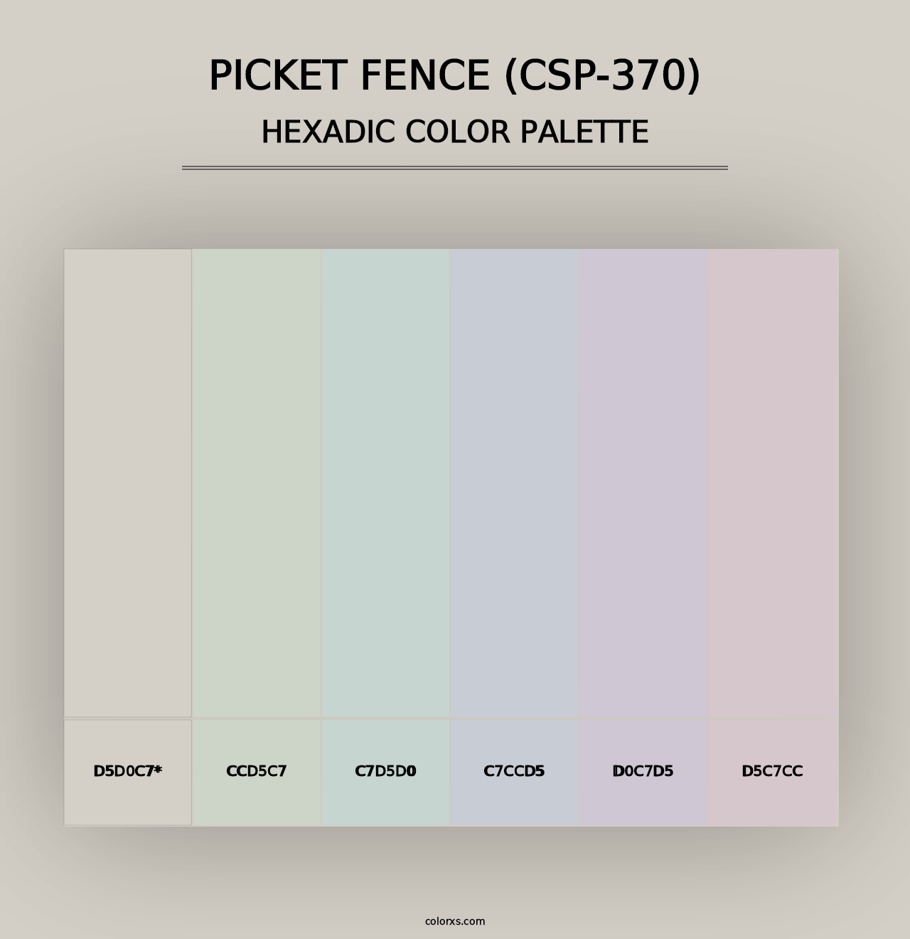 Picket Fence (CSP-370) - Hexadic Color Palette