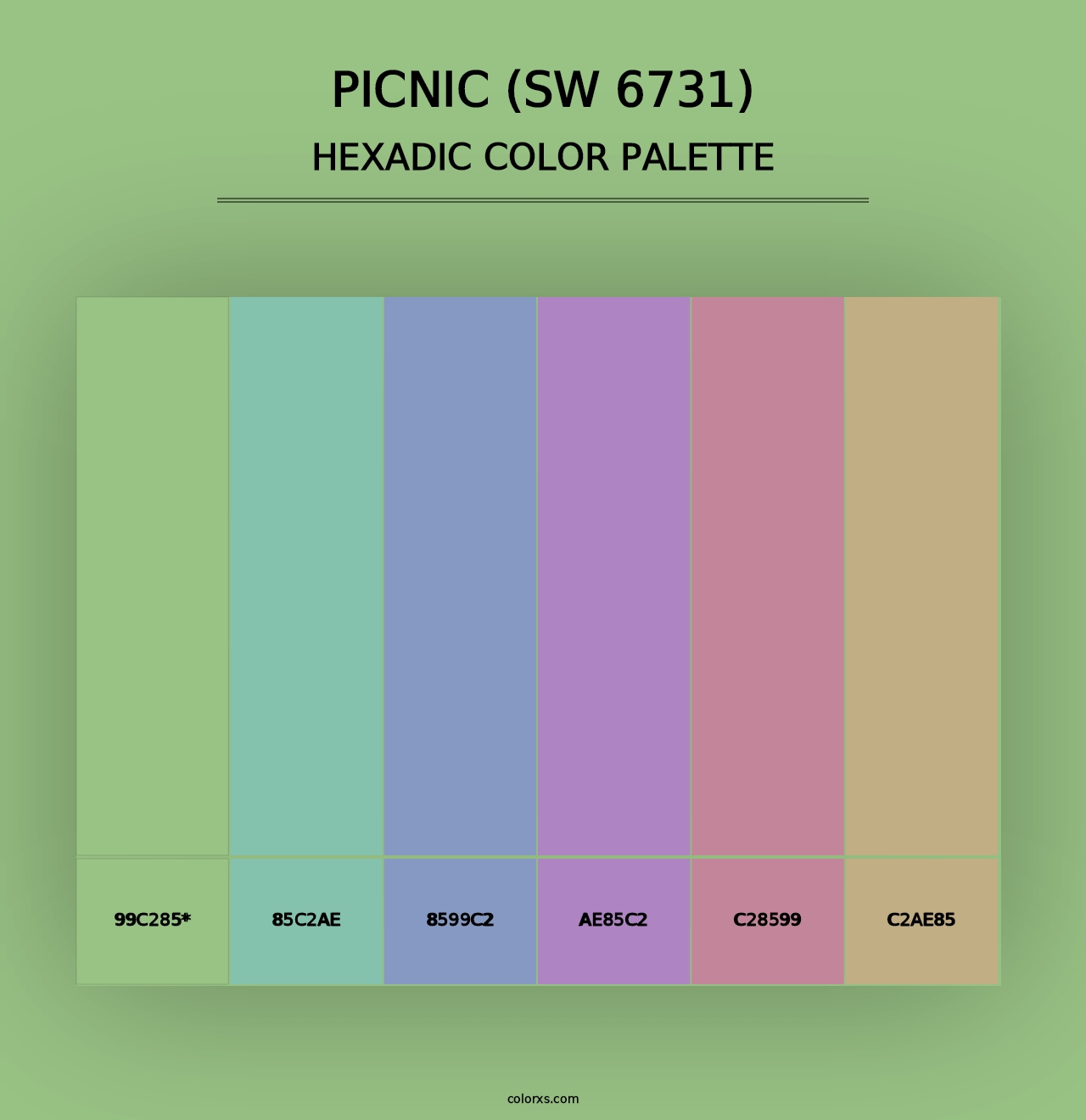 Picnic (SW 6731) - Hexadic Color Palette