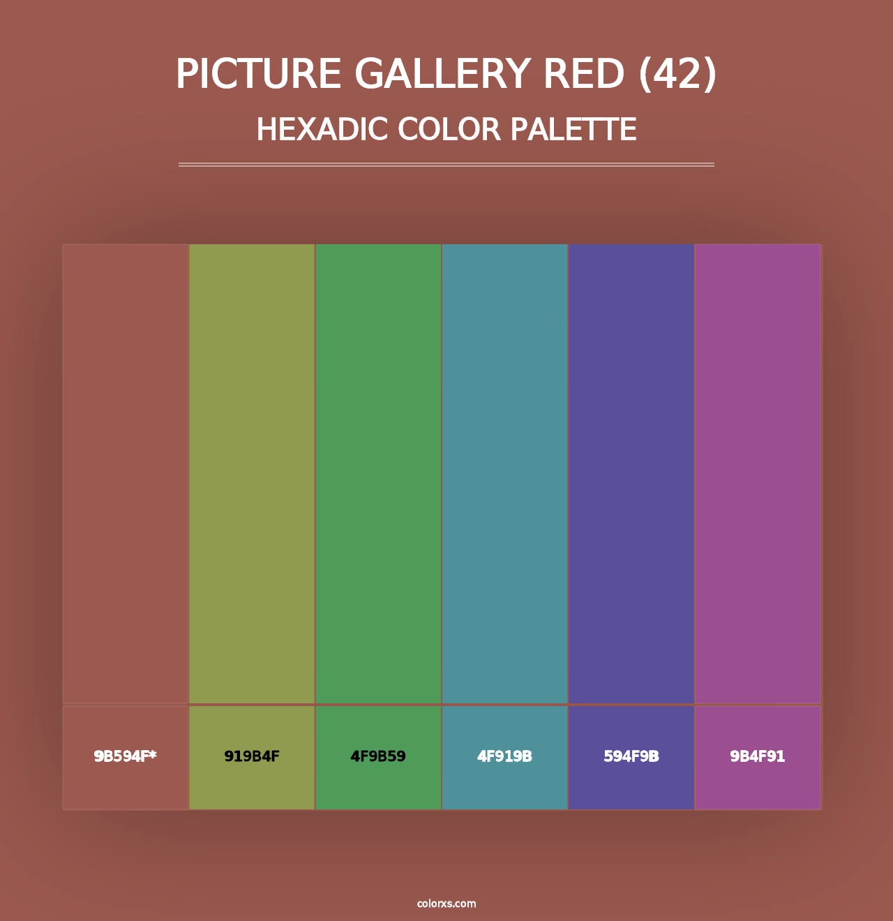 Picture Gallery Red (42) - Hexadic Color Palette