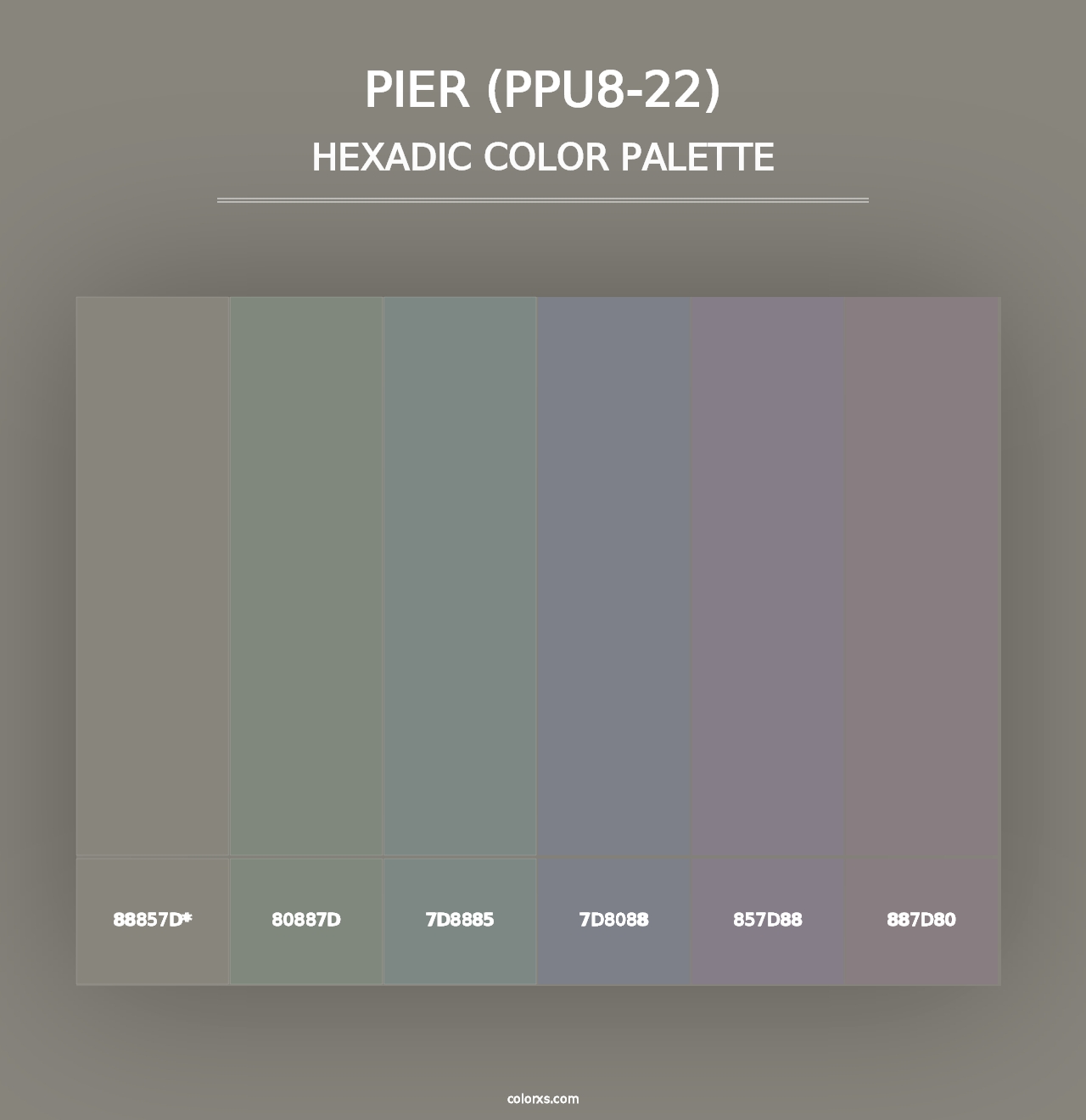 Pier (PPU8-22) - Hexadic Color Palette