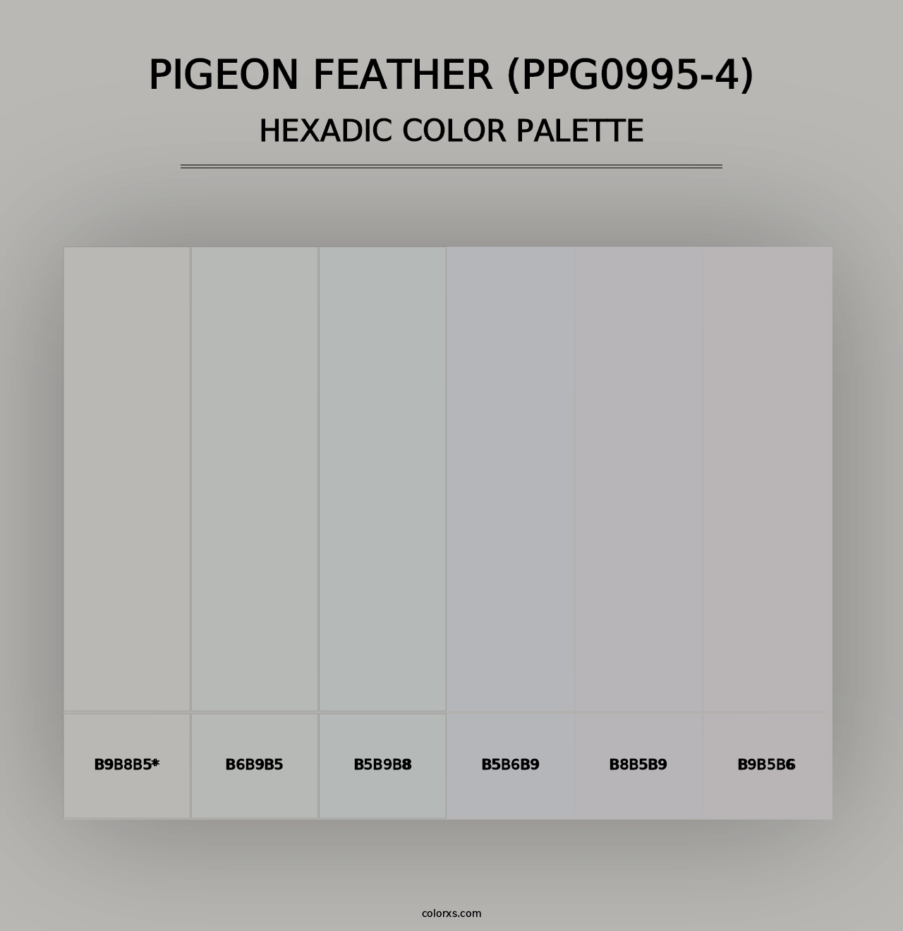 Pigeon Feather (PPG0995-4) - Hexadic Color Palette