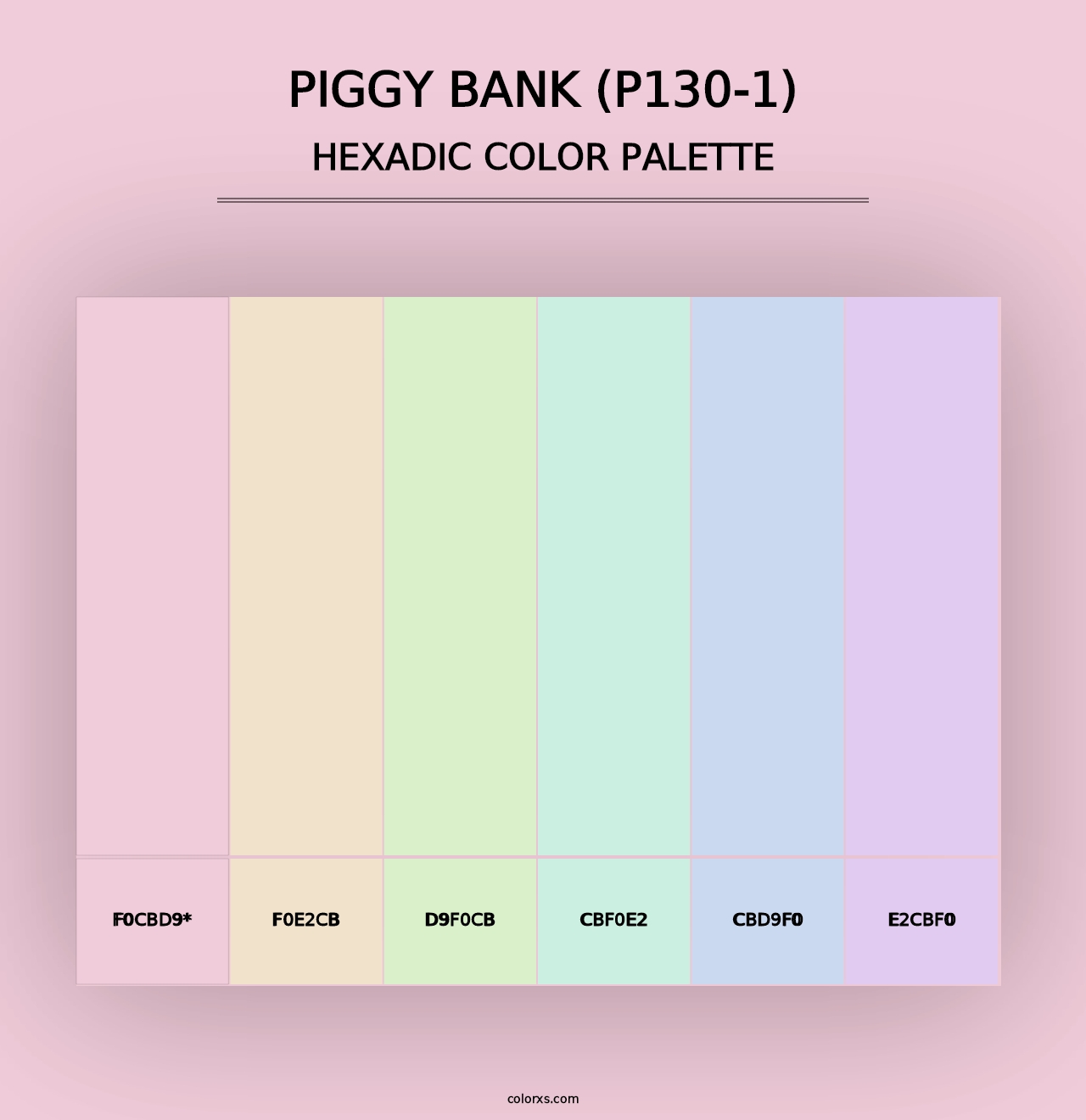 Piggy Bank (P130-1) - Hexadic Color Palette