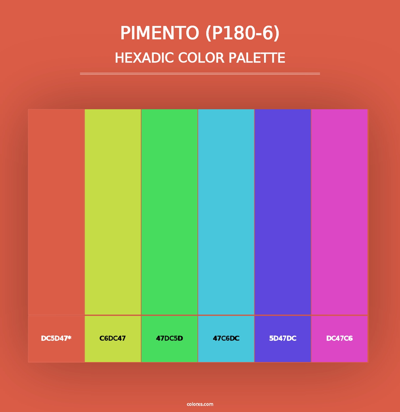 Pimento (P180-6) - Hexadic Color Palette