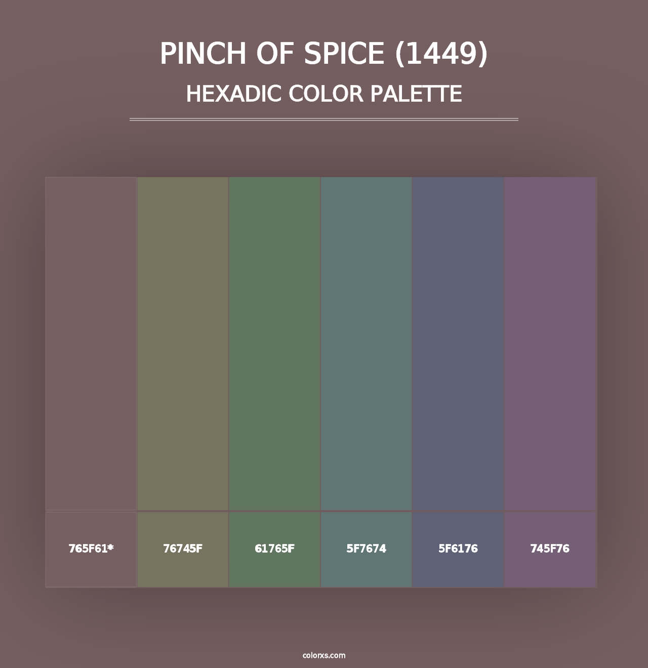 Pinch of Spice (1449) - Hexadic Color Palette