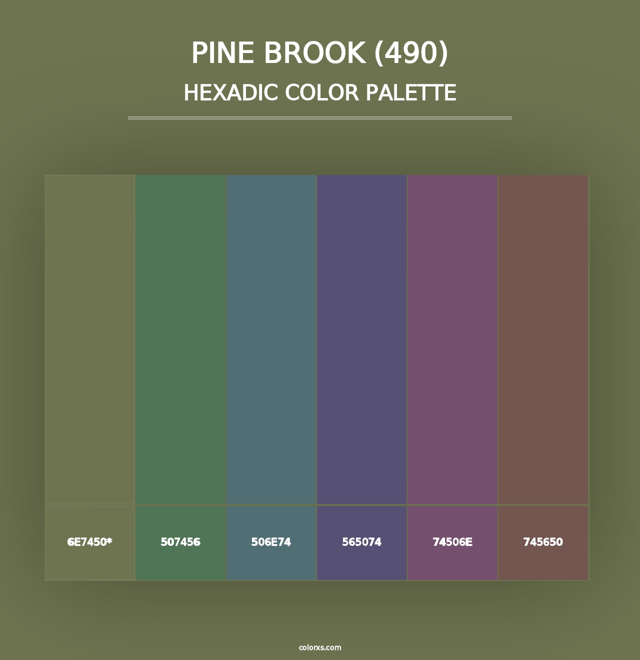 Pine Brook (490) - Hexadic Color Palette