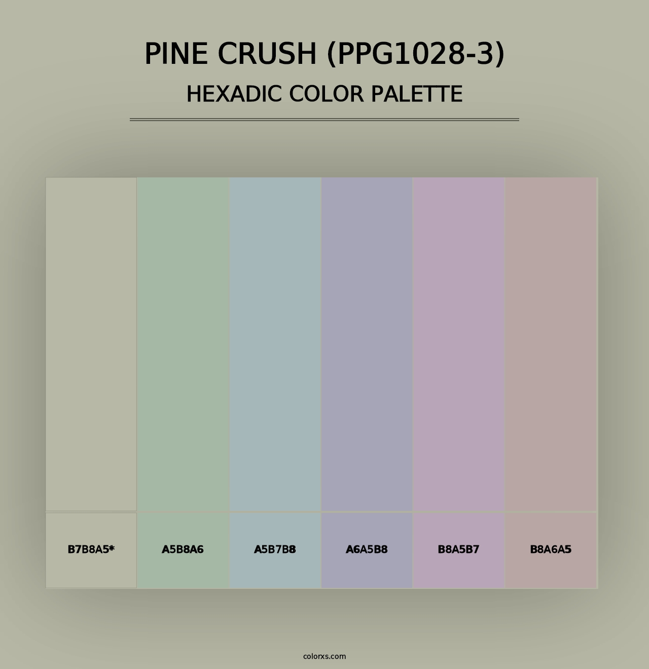 Pine Crush (PPG1028-3) - Hexadic Color Palette