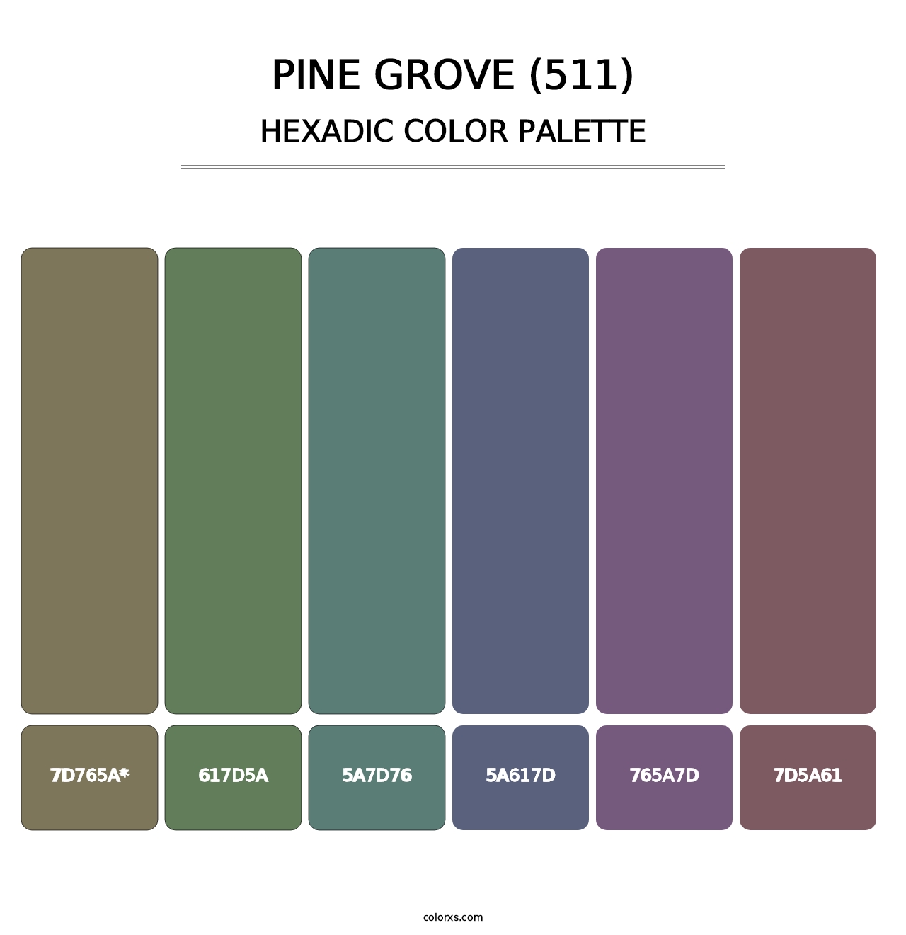 Pine Grove (511) - Hexadic Color Palette