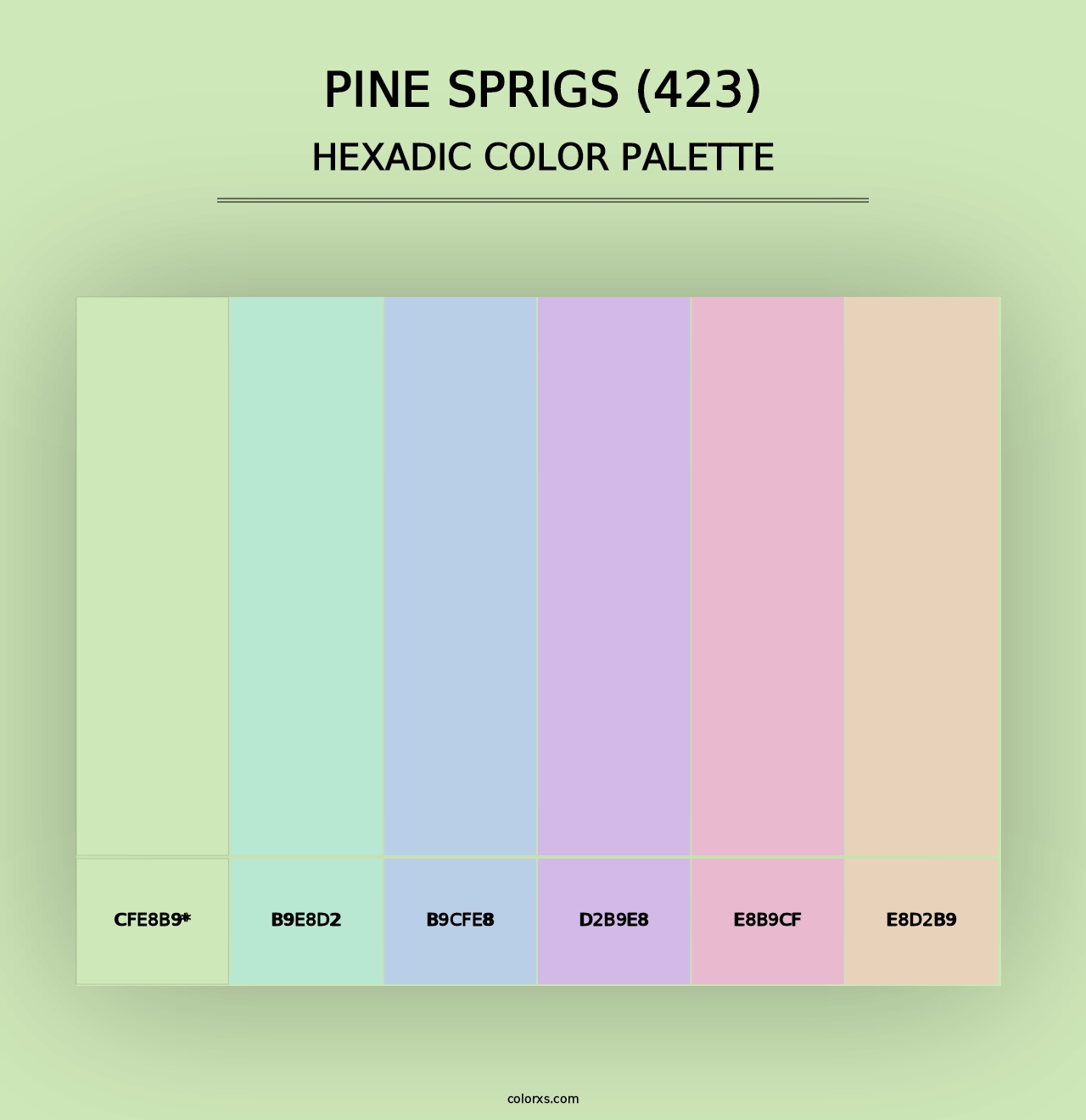 Pine Sprigs (423) - Hexadic Color Palette