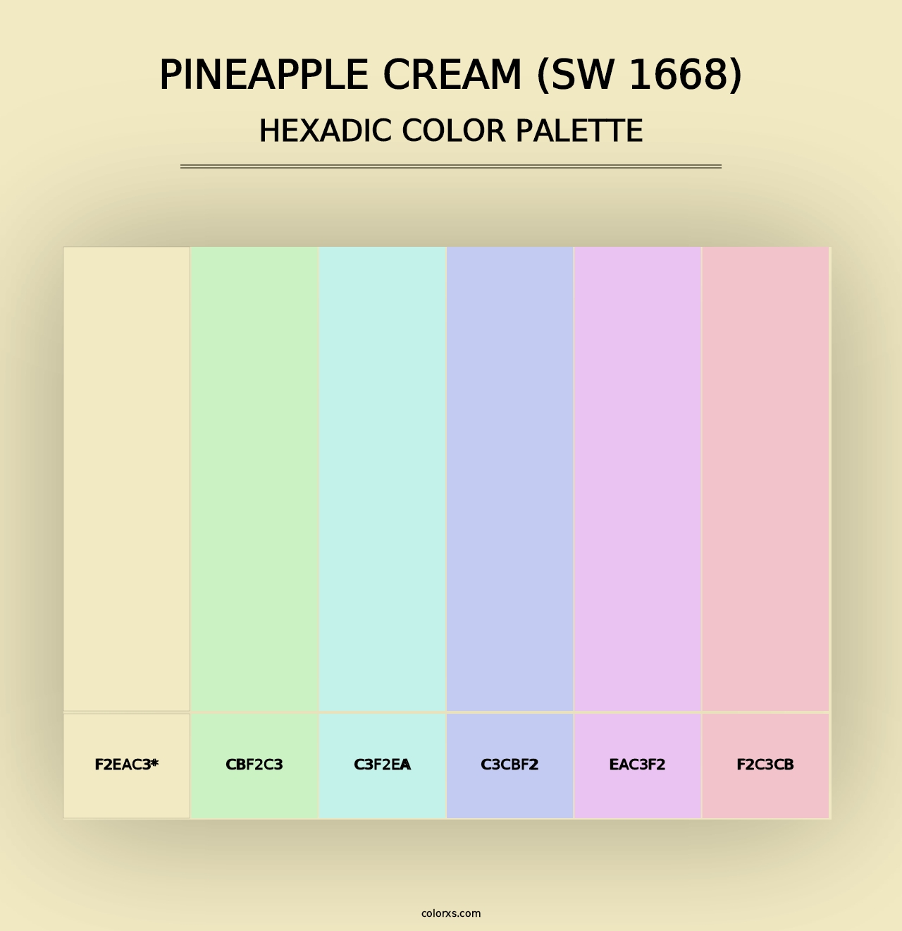 Pineapple Cream (SW 1668) - Hexadic Color Palette