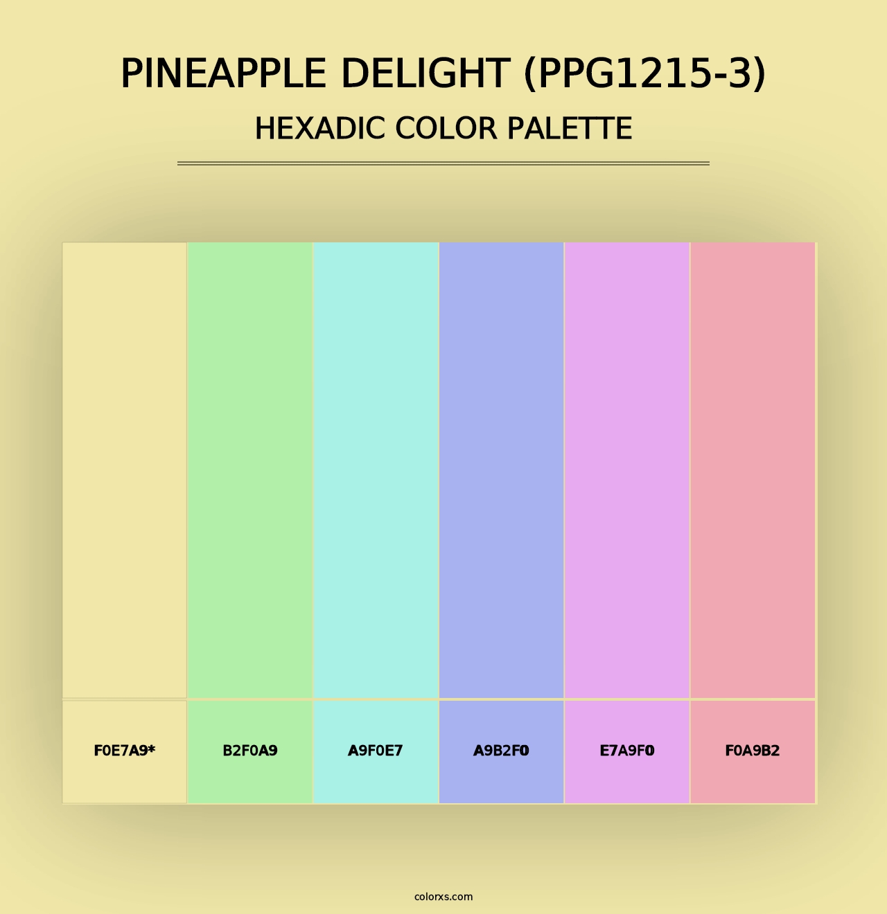 Pineapple Delight (PPG1215-3) - Hexadic Color Palette