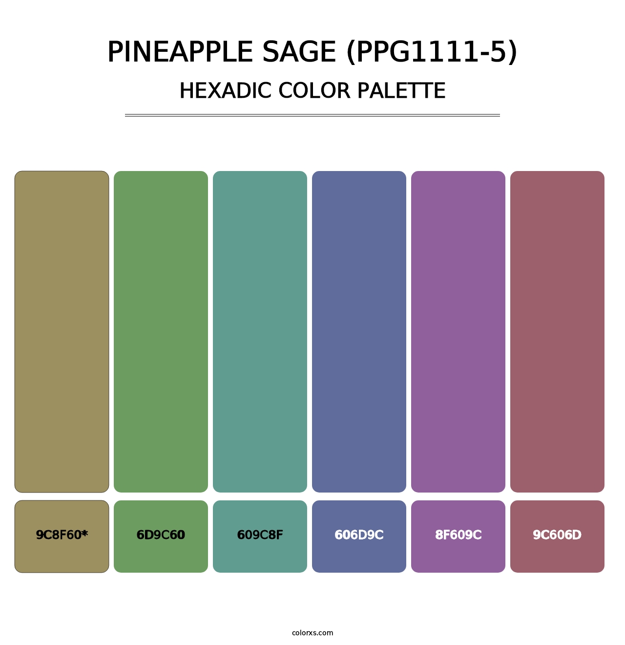 Pineapple Sage (PPG1111-5) - Hexadic Color Palette