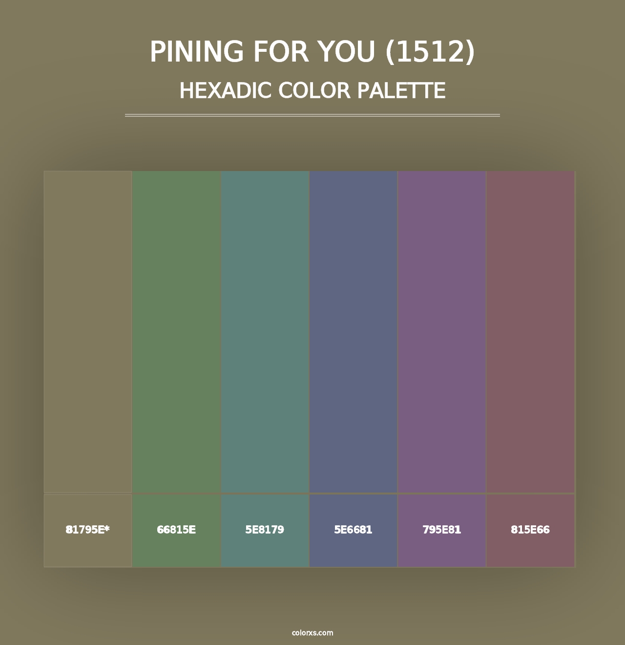 Pining for You (1512) - Hexadic Color Palette