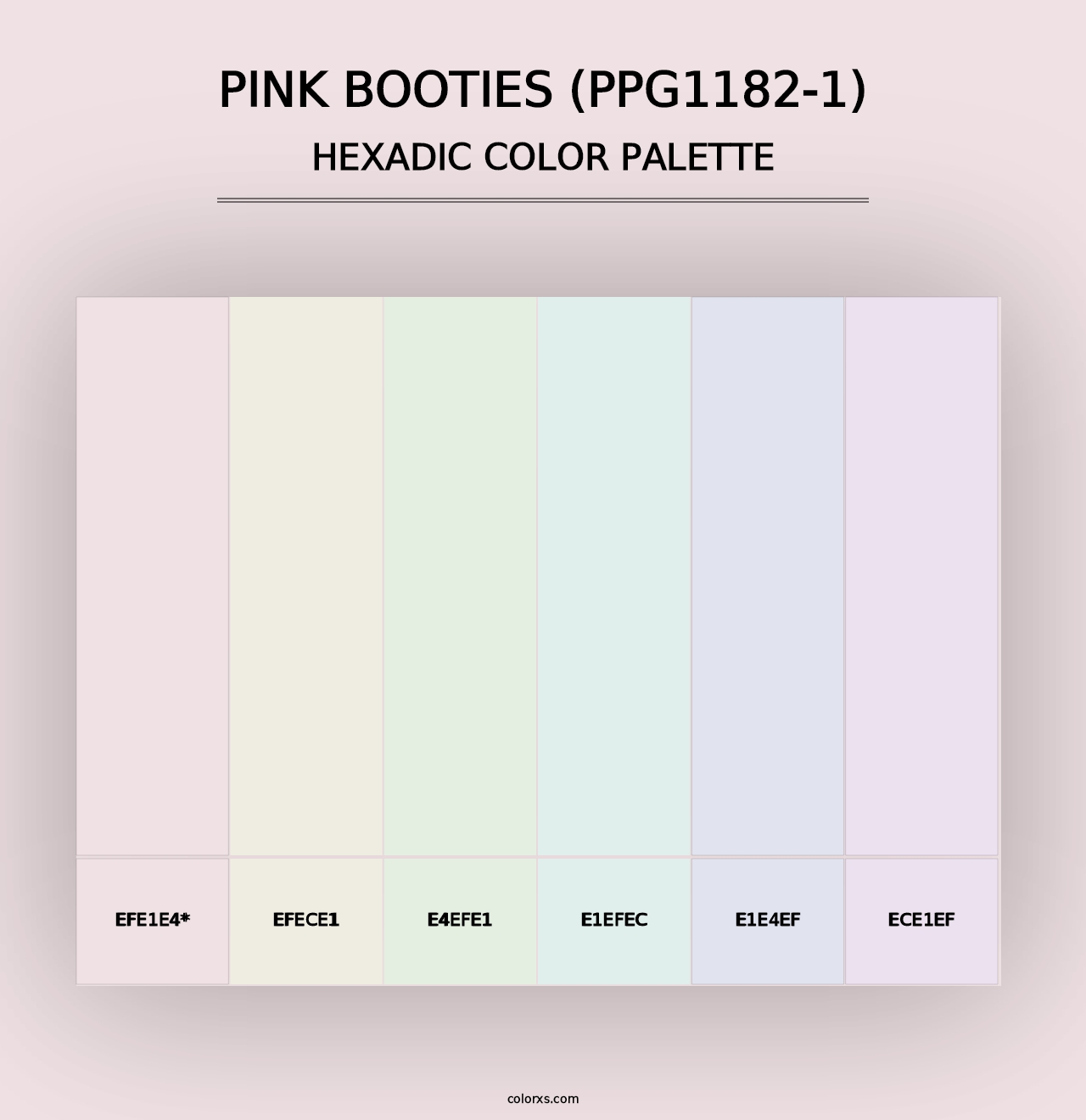 Pink Booties (PPG1182-1) - Hexadic Color Palette