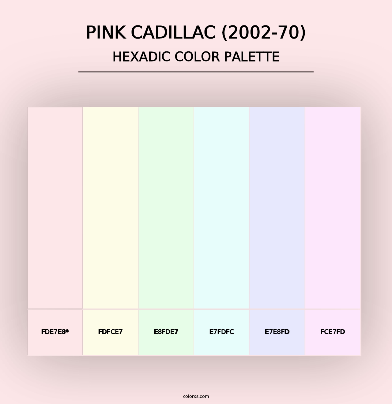 Pink Cadillac (2002-70) - Hexadic Color Palette