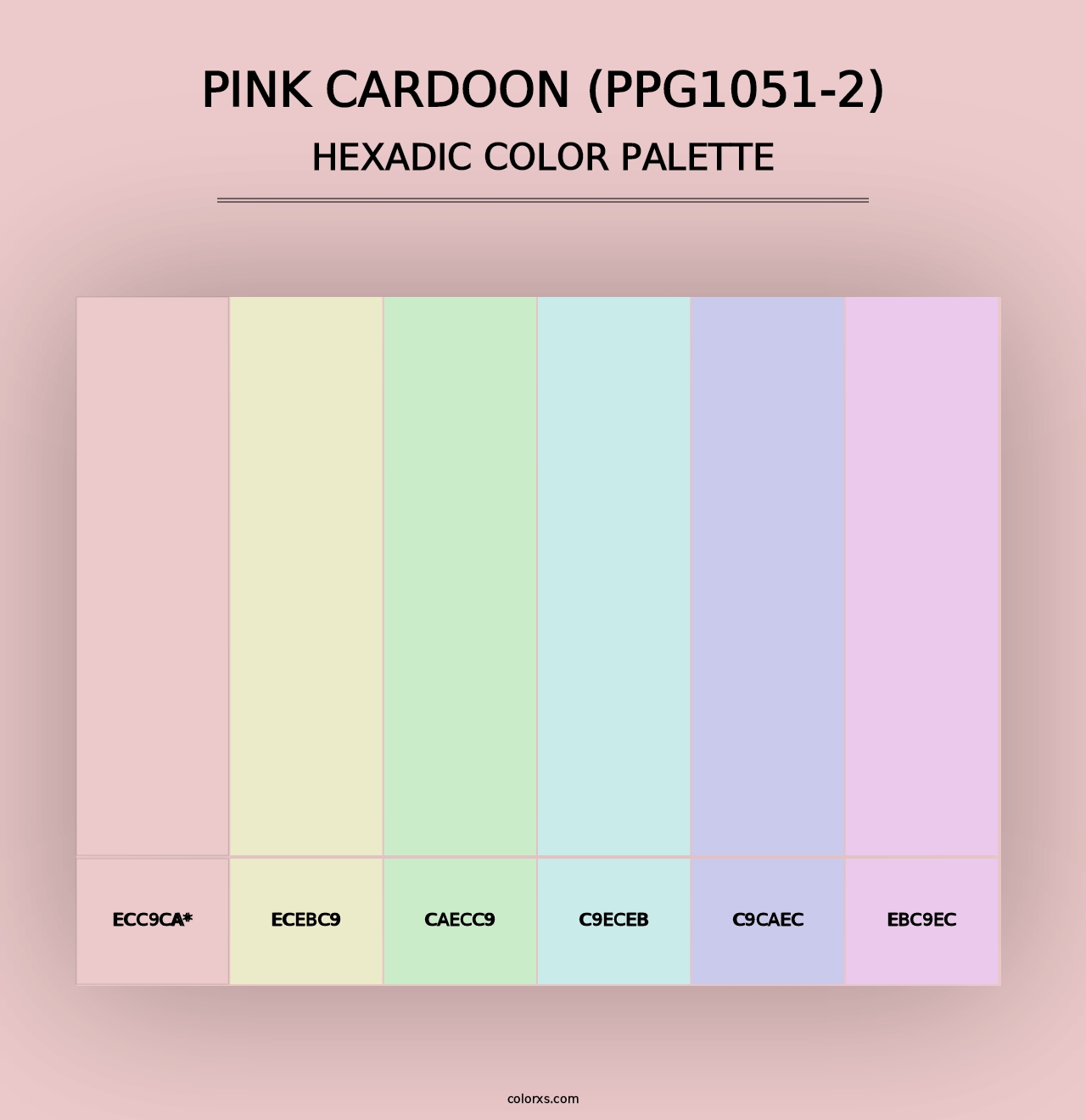 Pink Cardoon (PPG1051-2) - Hexadic Color Palette