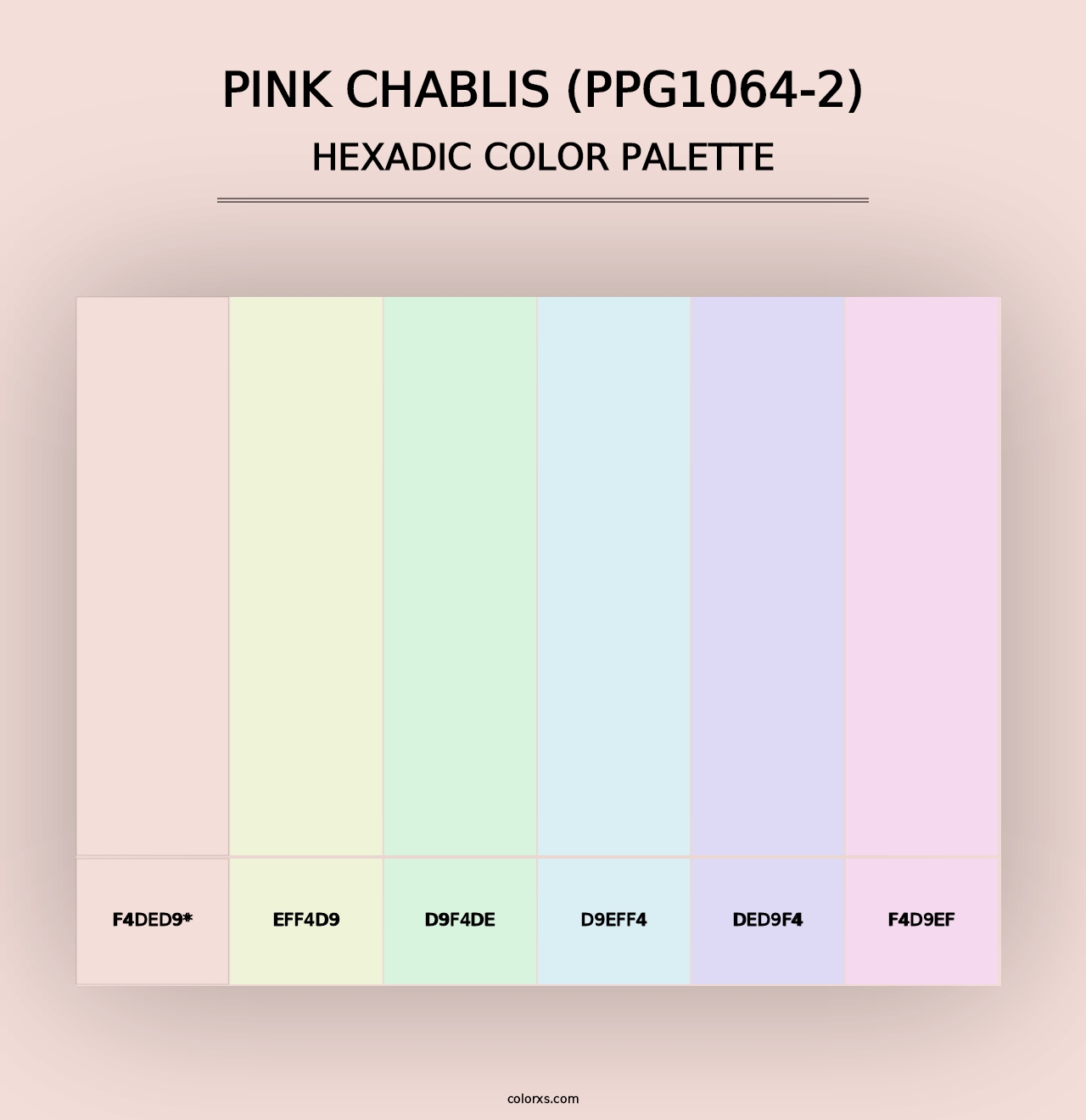 Pink Chablis (PPG1064-2) - Hexadic Color Palette