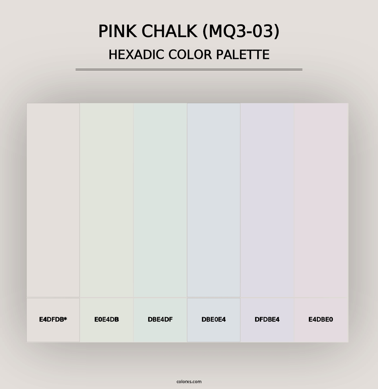 Pink Chalk (MQ3-03) - Hexadic Color Palette