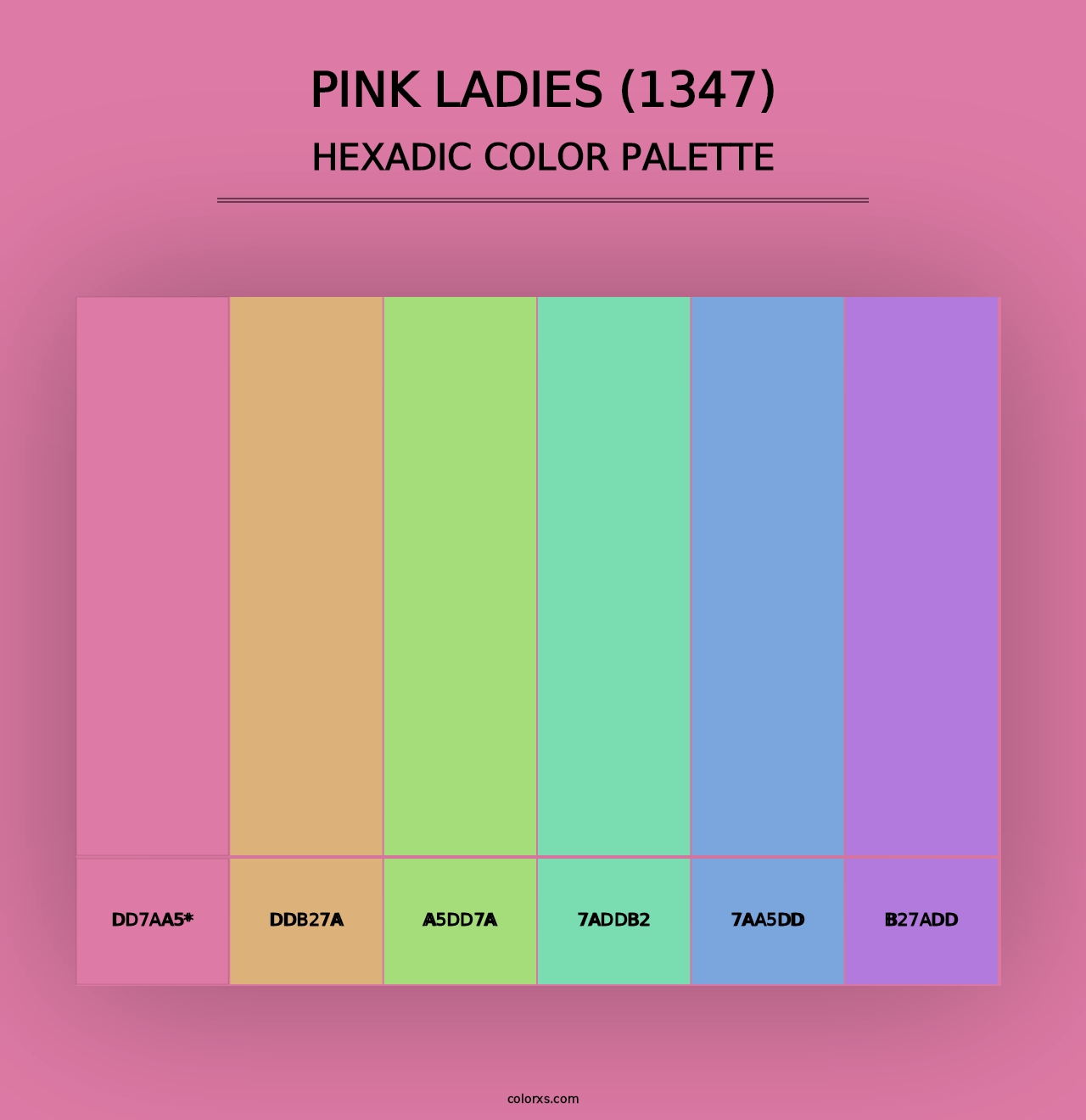 Pink Ladies (1347) - Hexadic Color Palette