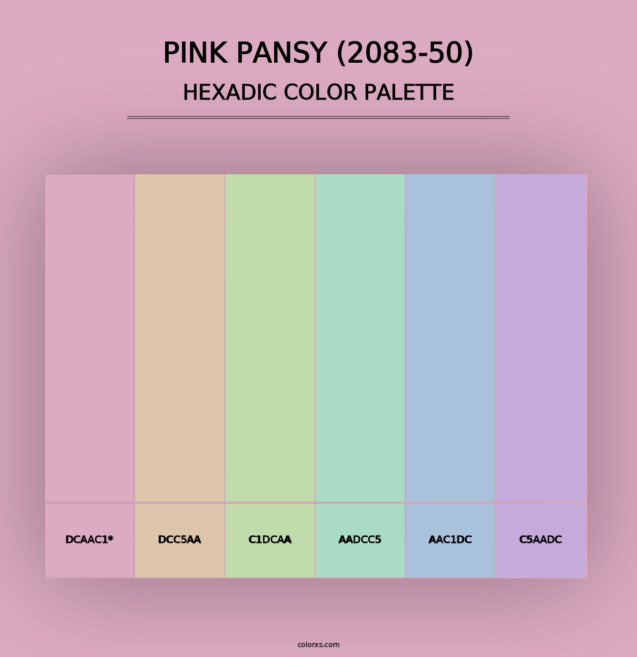 Pink Pansy (2083-50) - Hexadic Color Palette