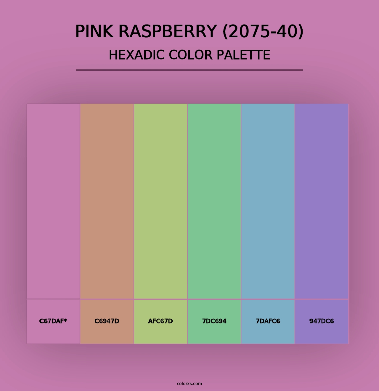 Pink Raspberry (2075-40) - Hexadic Color Palette