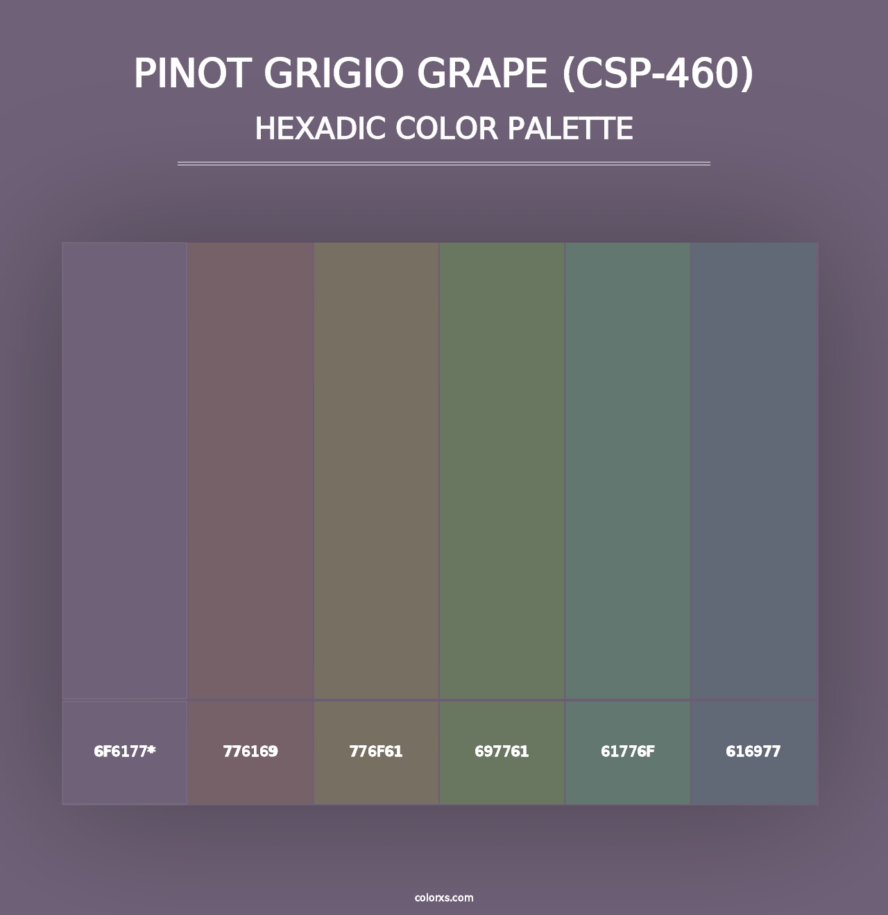 Pinot Grigio Grape (CSP-460) - Hexadic Color Palette