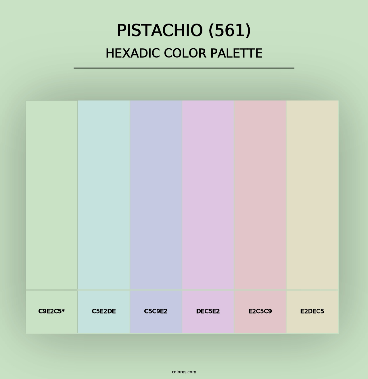 Pistachio (561) - Hexadic Color Palette