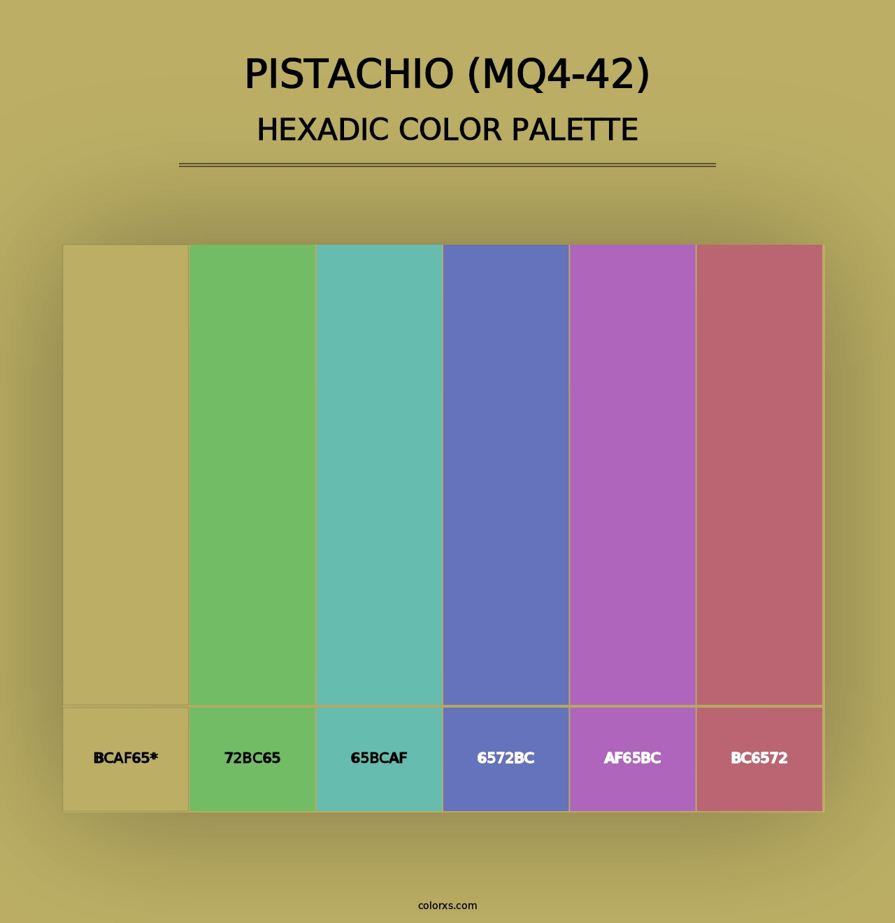 Pistachio (MQ4-42) - Hexadic Color Palette