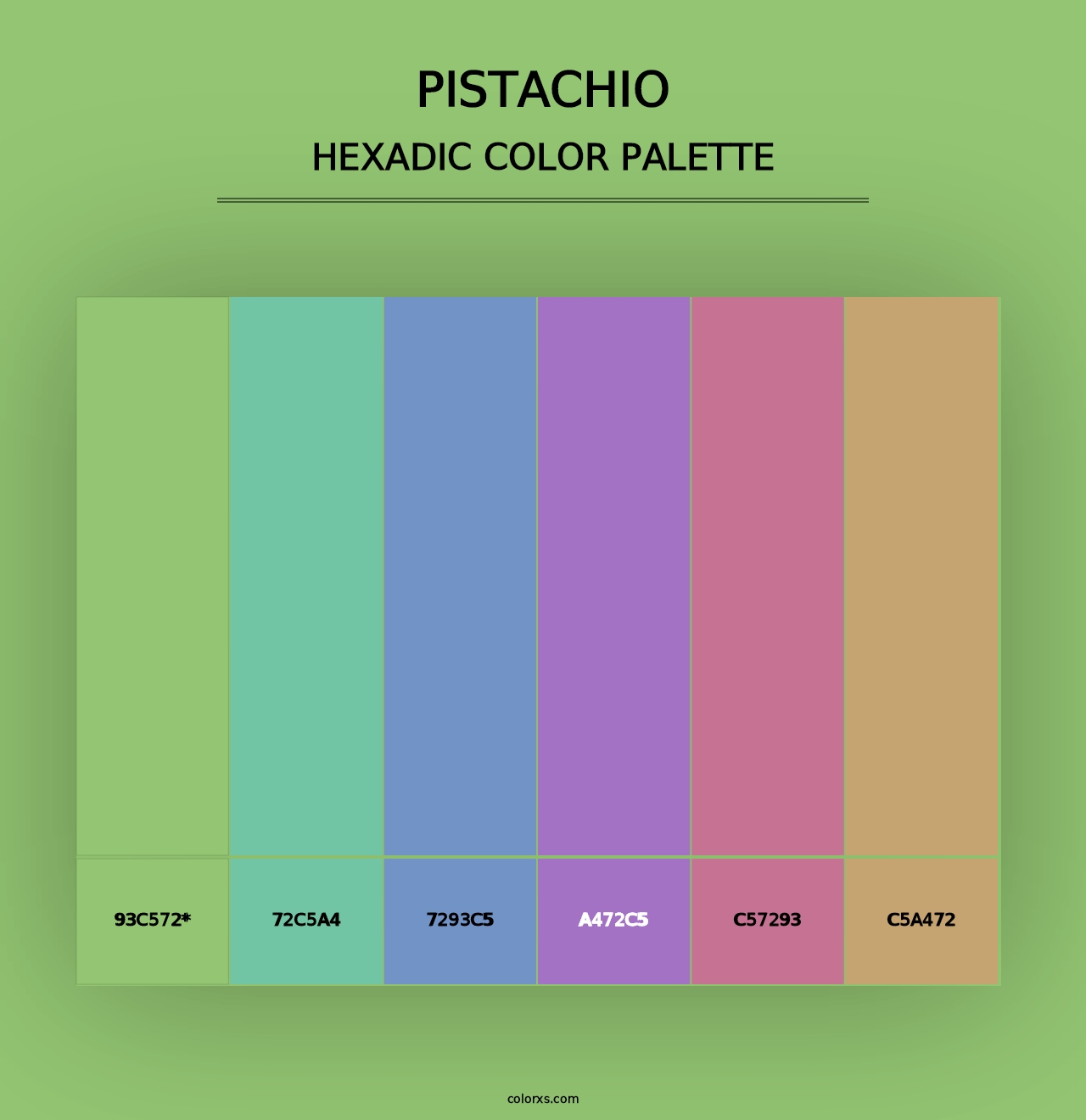 Pistachio - Hexadic Color Palette