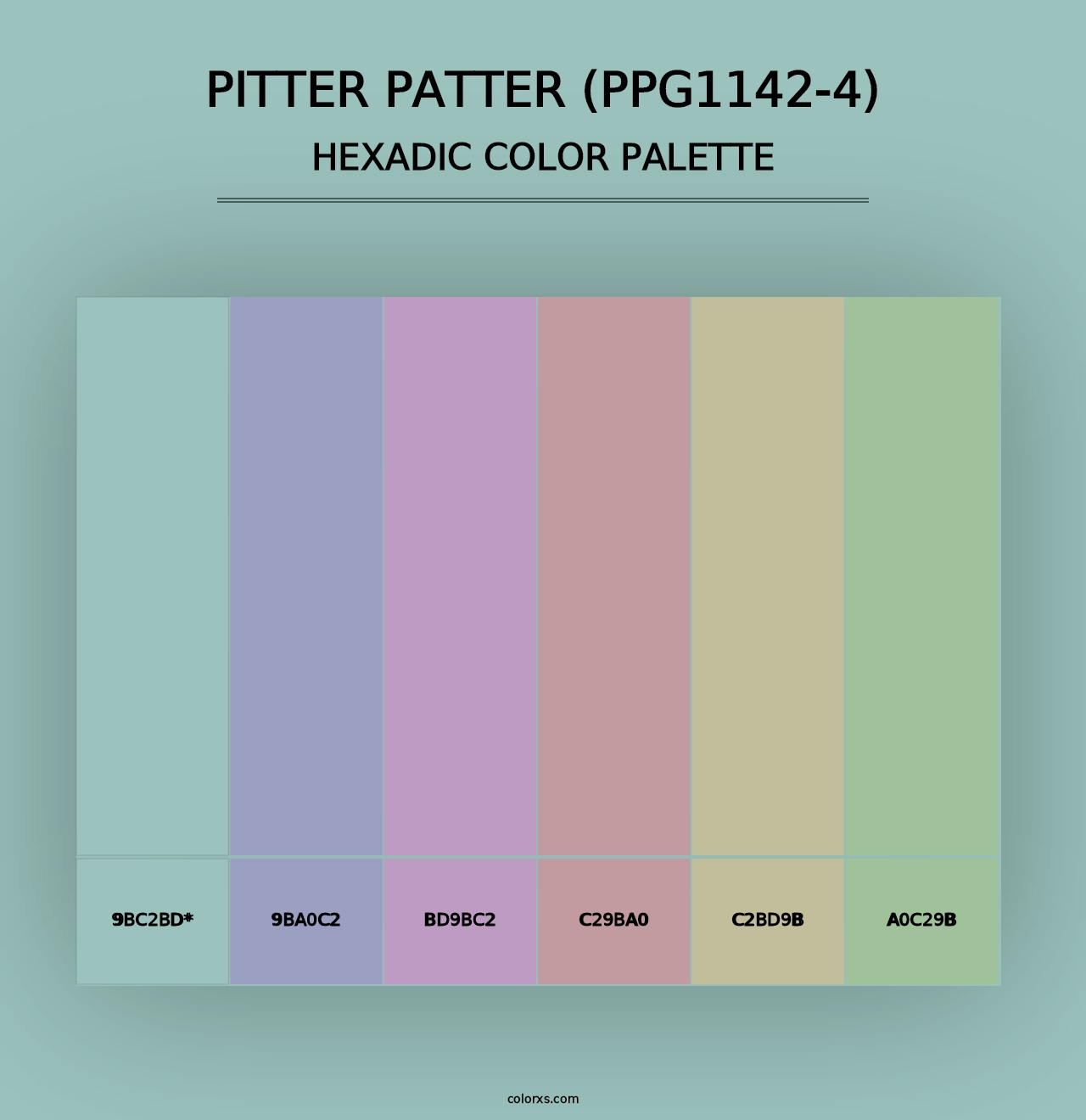 Pitter Patter (PPG1142-4) - Hexadic Color Palette