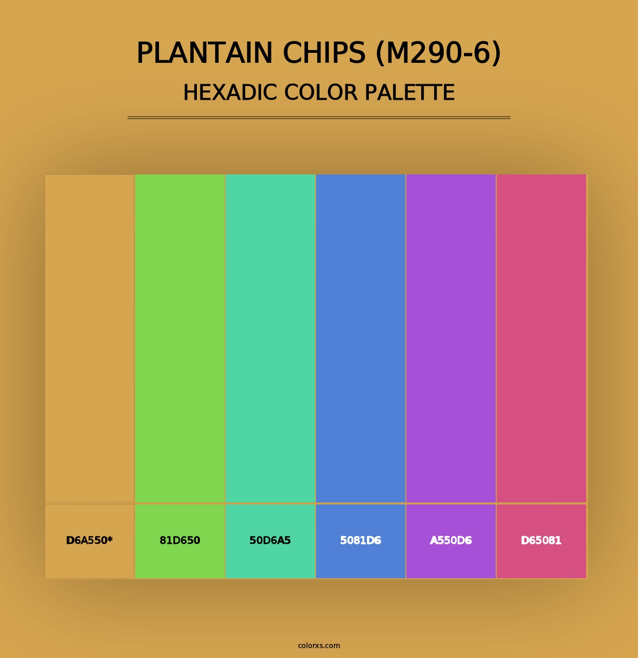 Plantain Chips (M290-6) - Hexadic Color Palette