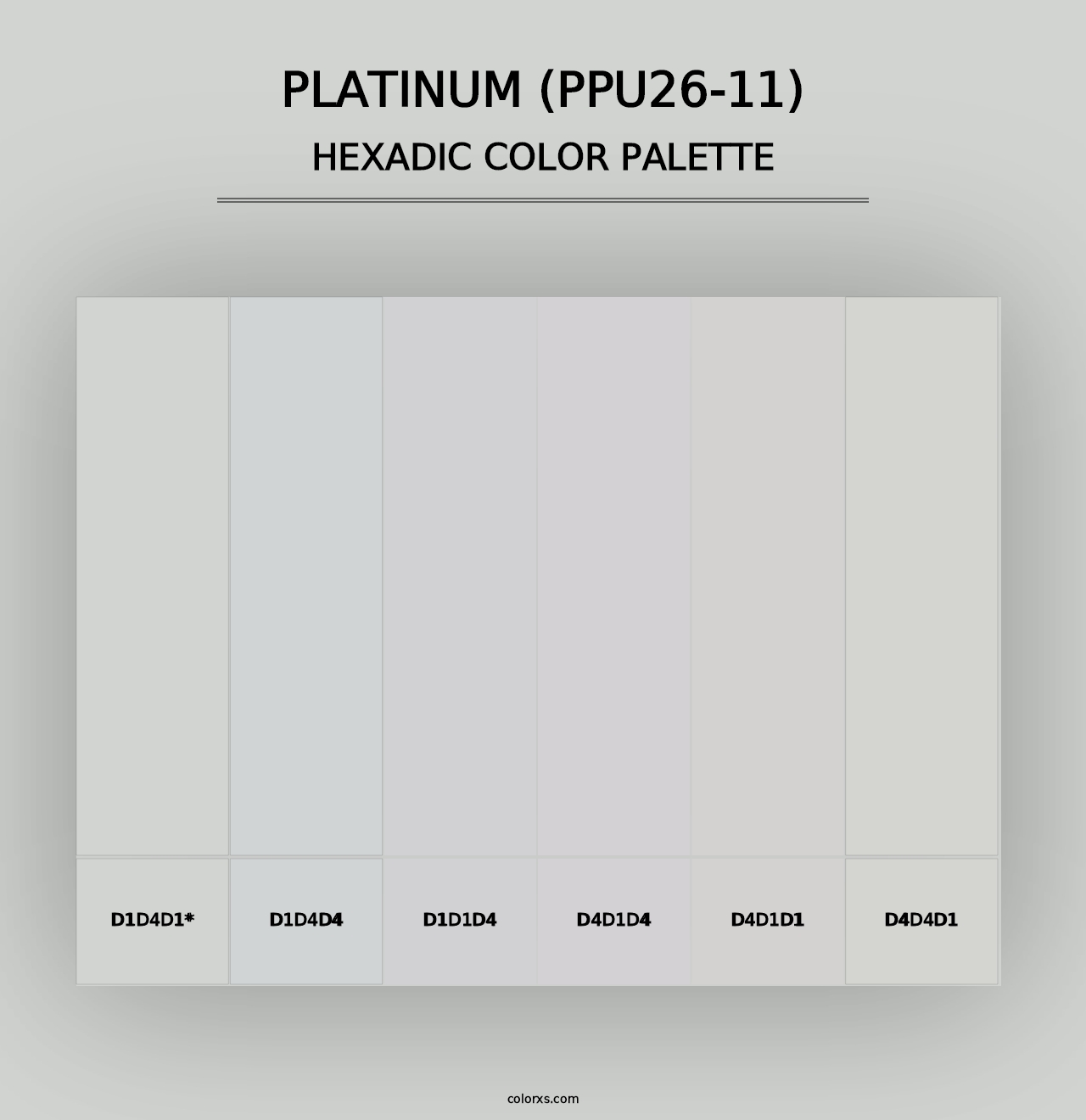 Platinum (PPU26-11) - Hexadic Color Palette