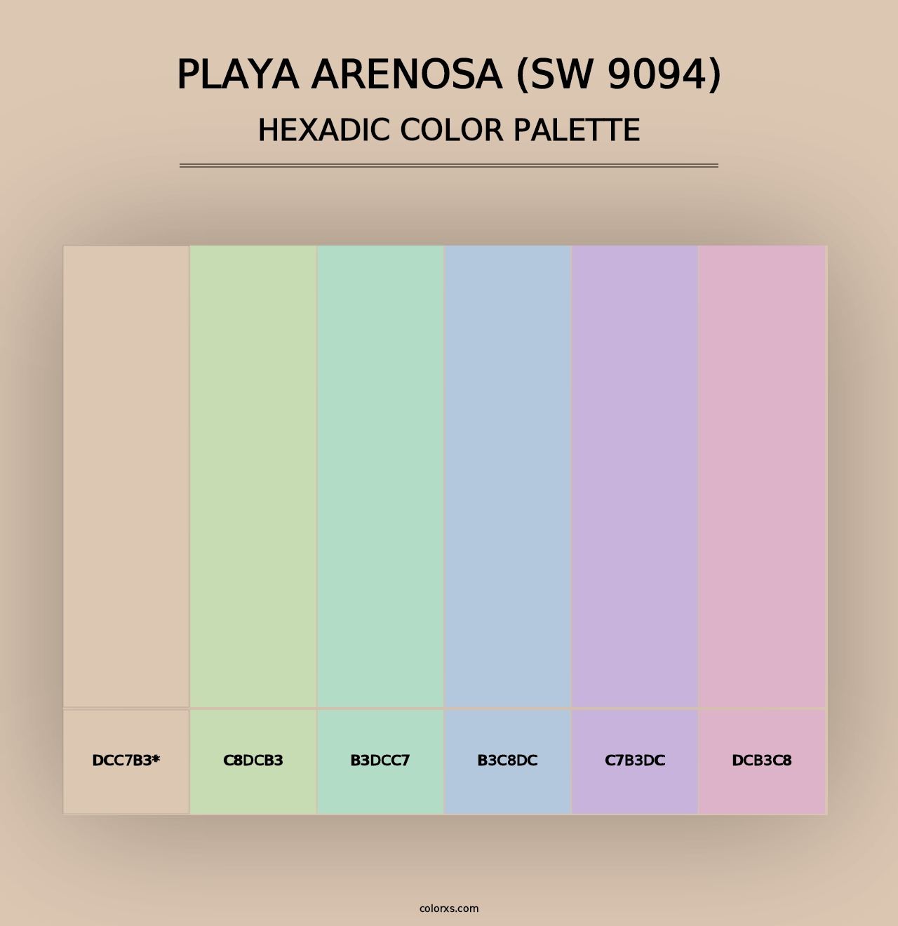 Playa Arenosa (SW 9094) - Hexadic Color Palette