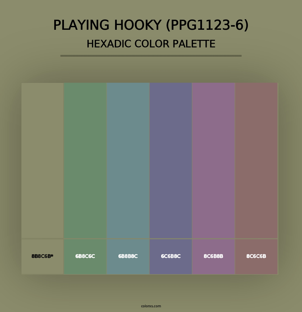 Playing Hooky (PPG1123-6) - Hexadic Color Palette