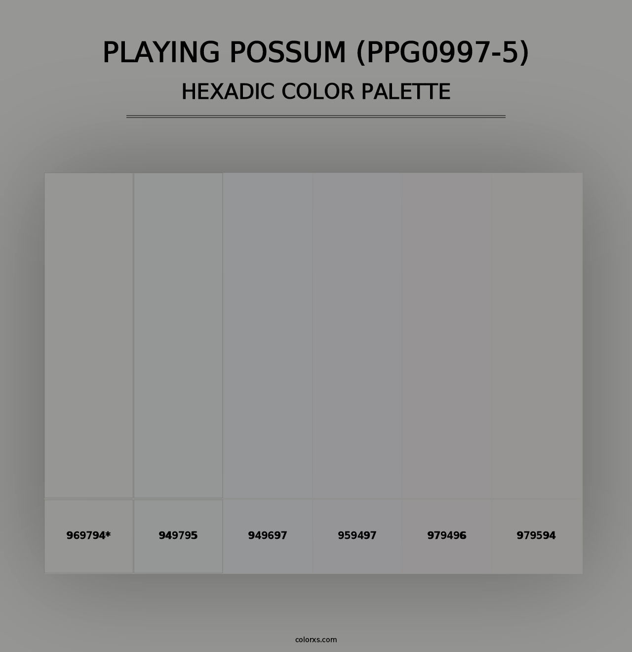 Playing Possum (PPG0997-5) - Hexadic Color Palette