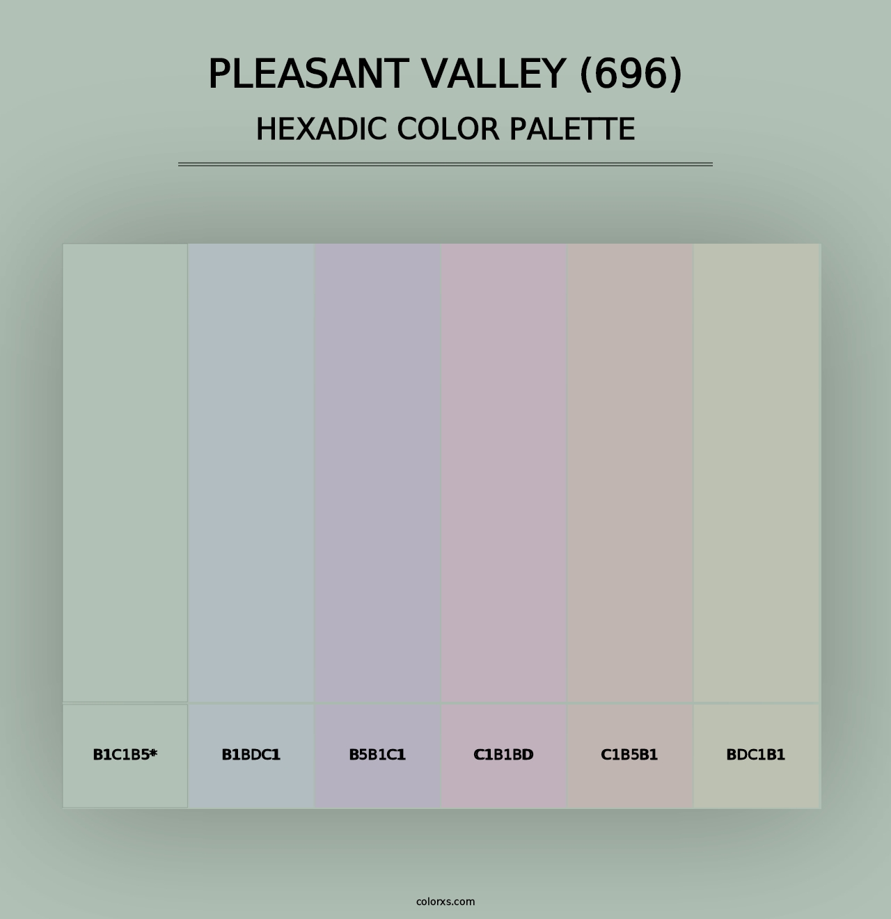 Pleasant Valley (696) - Hexadic Color Palette