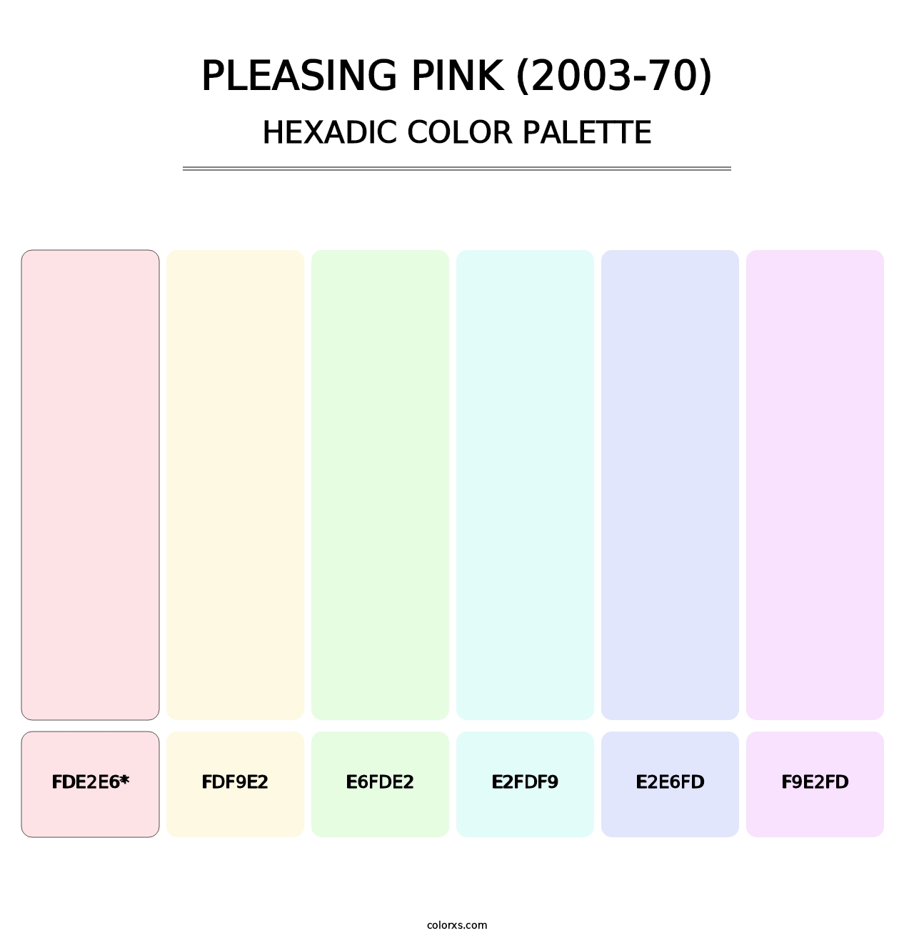 Pleasing Pink (2003-70) - Hexadic Color Palette