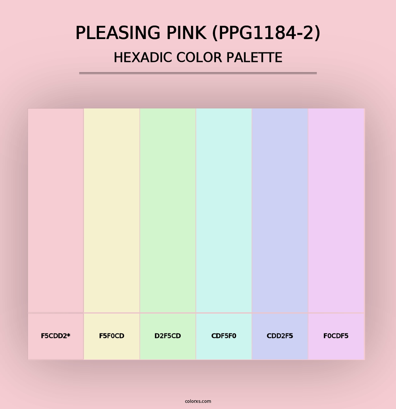 Pleasing Pink (PPG1184-2) - Hexadic Color Palette