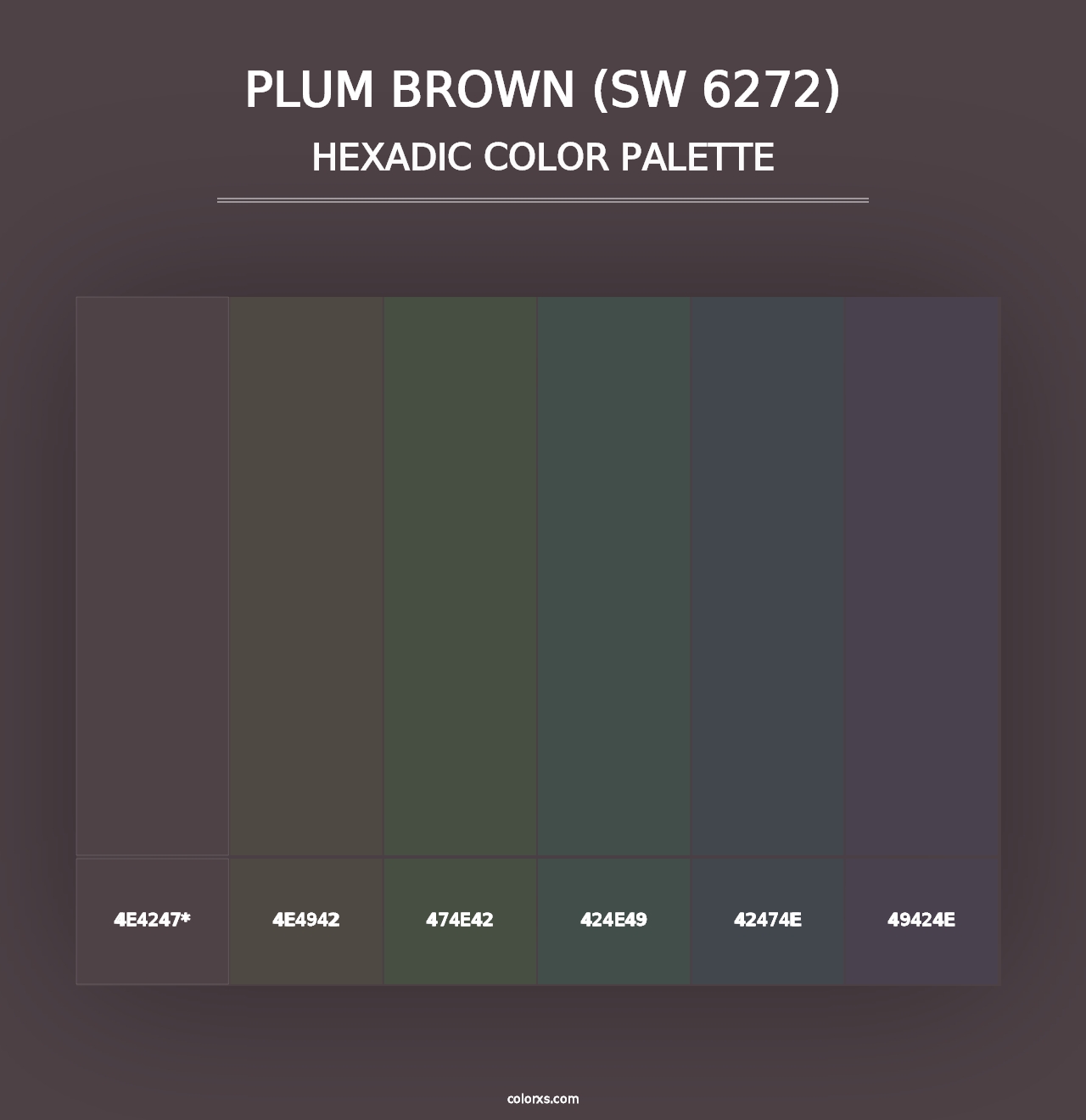 Plum Brown (SW 6272) - Hexadic Color Palette