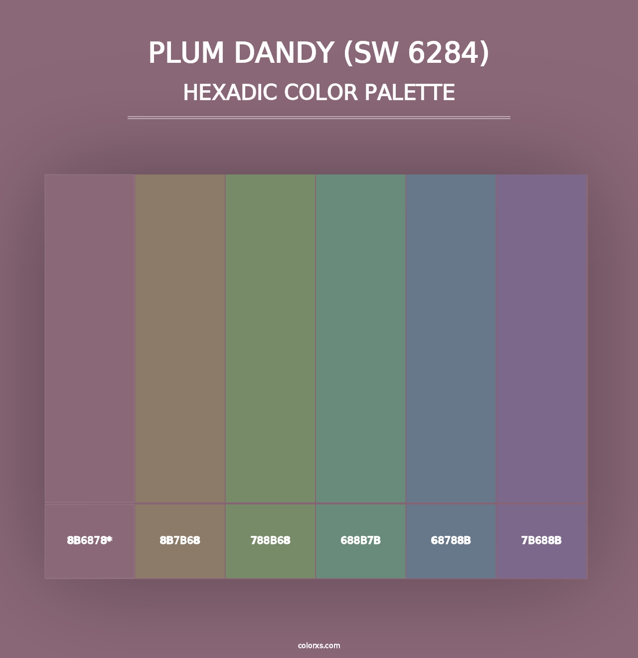 Plum Dandy (SW 6284) - Hexadic Color Palette