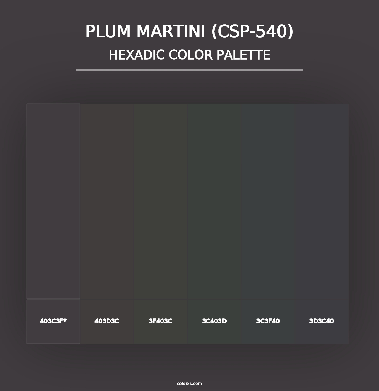 Plum Martini (CSP-540) - Hexadic Color Palette