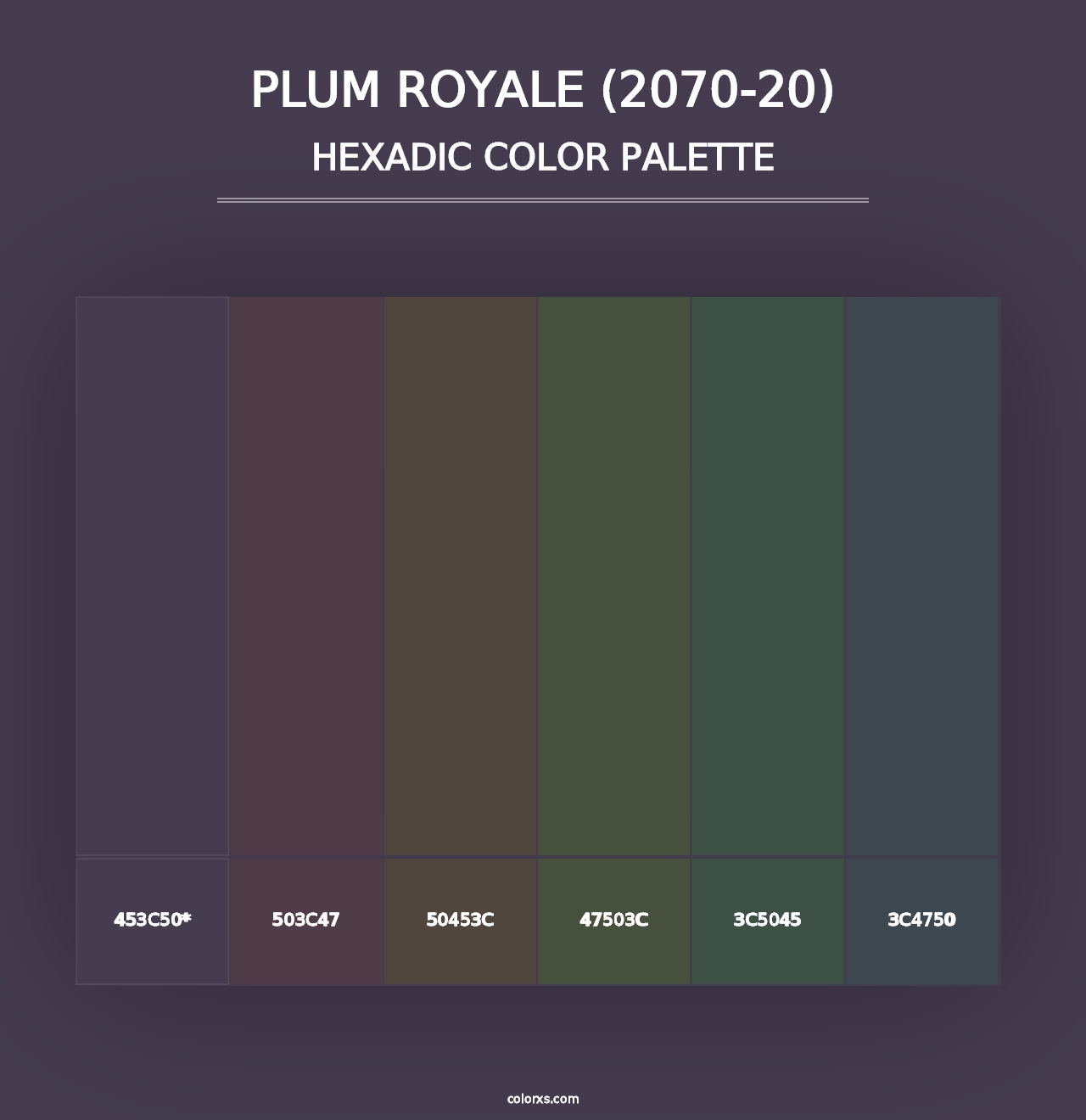 Plum Royale (2070-20) - Hexadic Color Palette