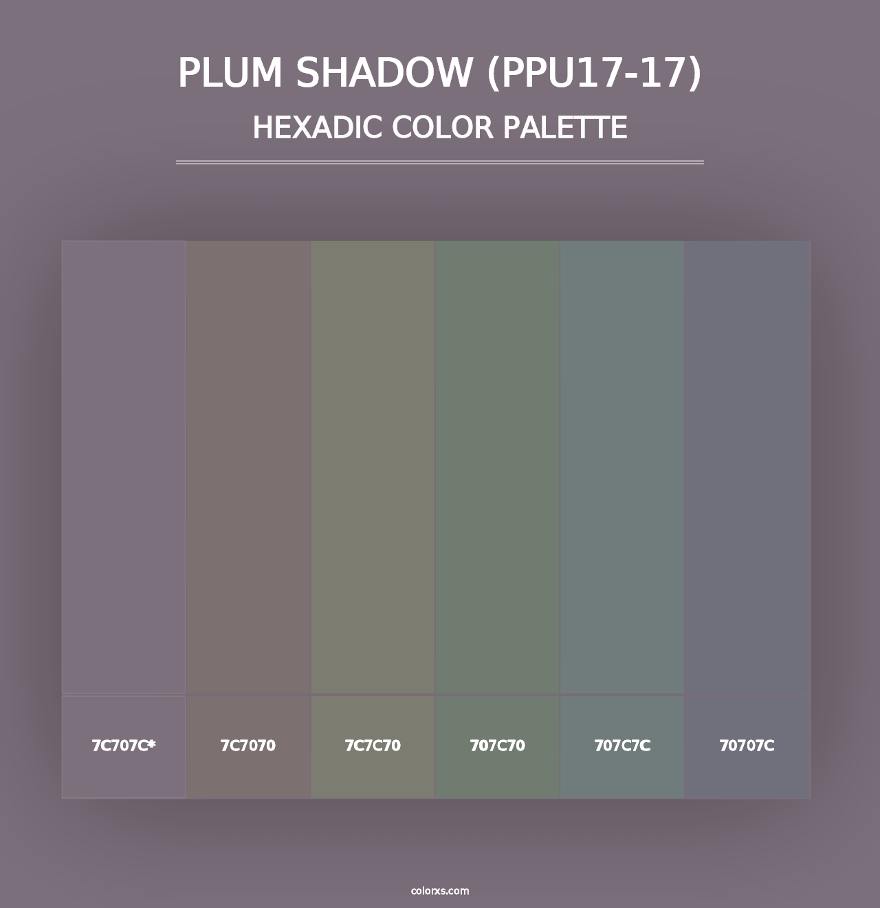 Plum Shadow (PPU17-17) - Hexadic Color Palette