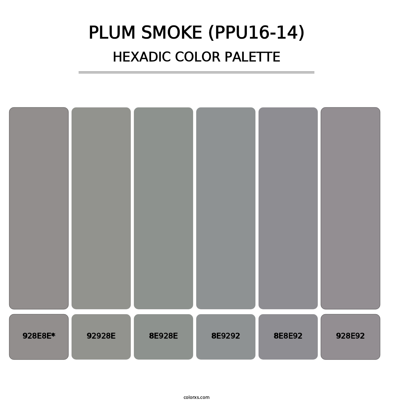 Plum Smoke (PPU16-14) - Hexadic Color Palette